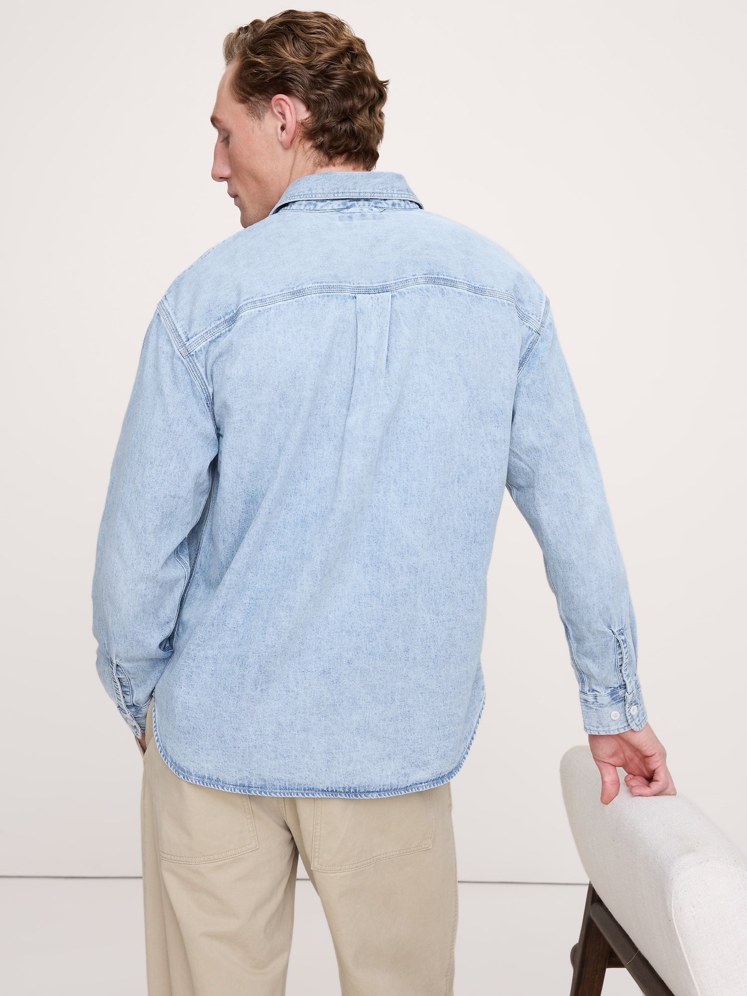 Image number 2 showing, Relaxed-Fit Washed Denim Shirt