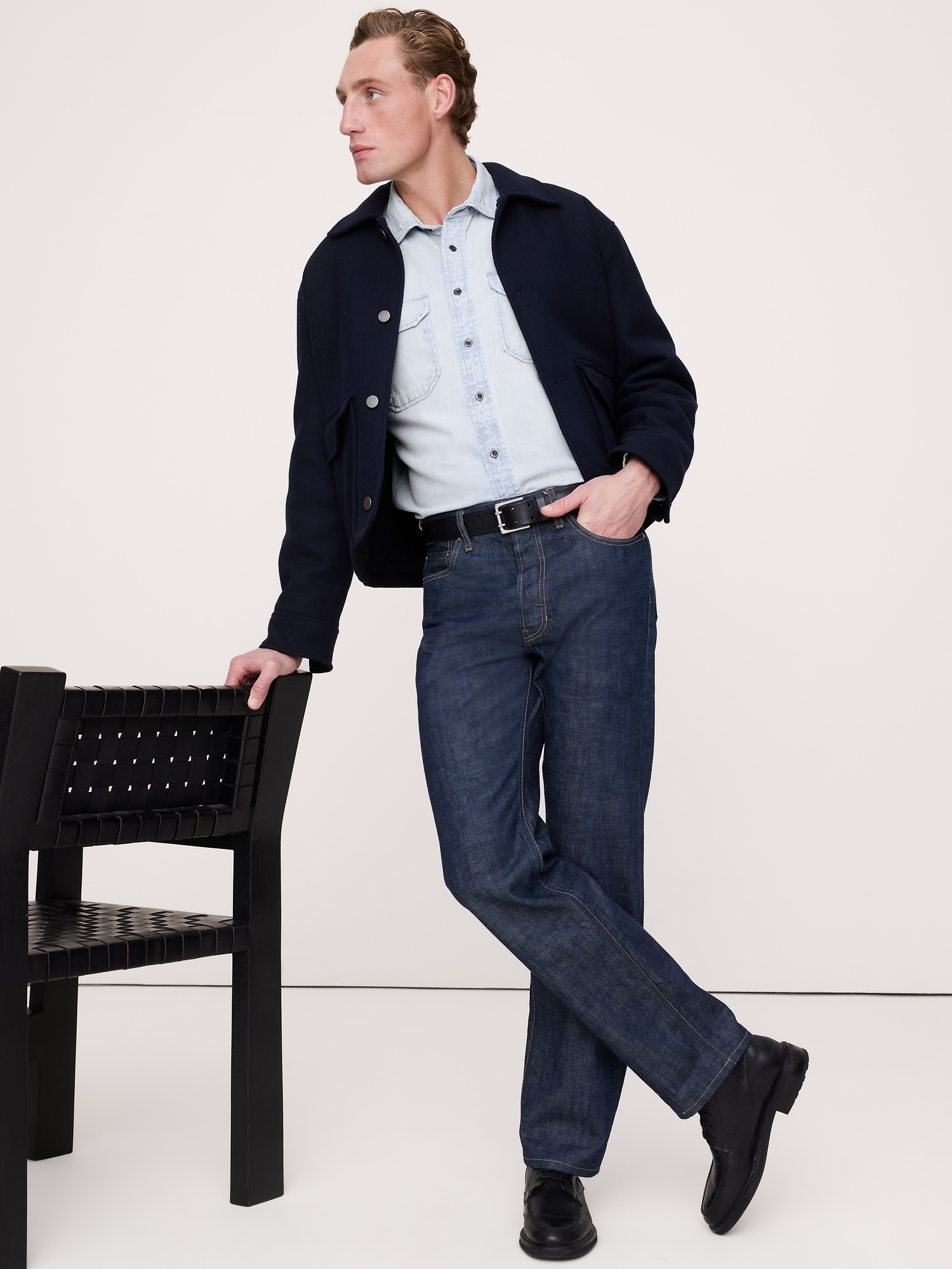 Image number 3 showing, Relaxed-Fit Washed Denim Utility Shirt