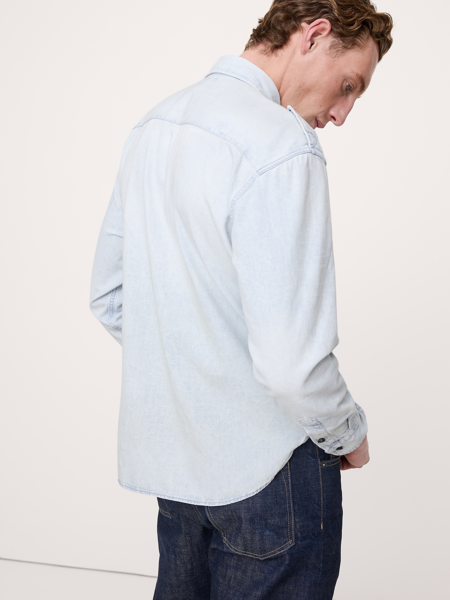 Image number 2 showing, Relaxed-Fit Washed Denim Utility Shirt