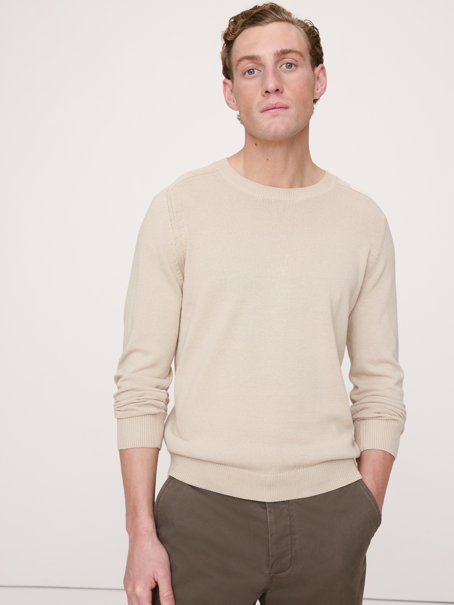 Cotton Crew-Neck Sweater