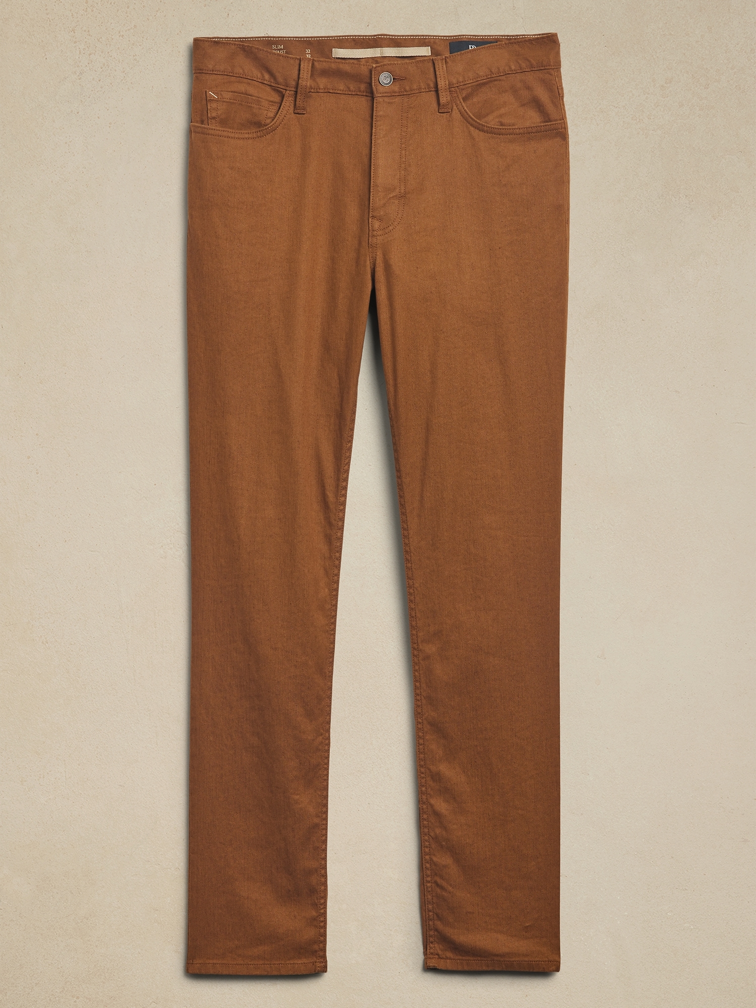 Slim Linen-Cotton Traveler Pant - Toasted Hickory Brown