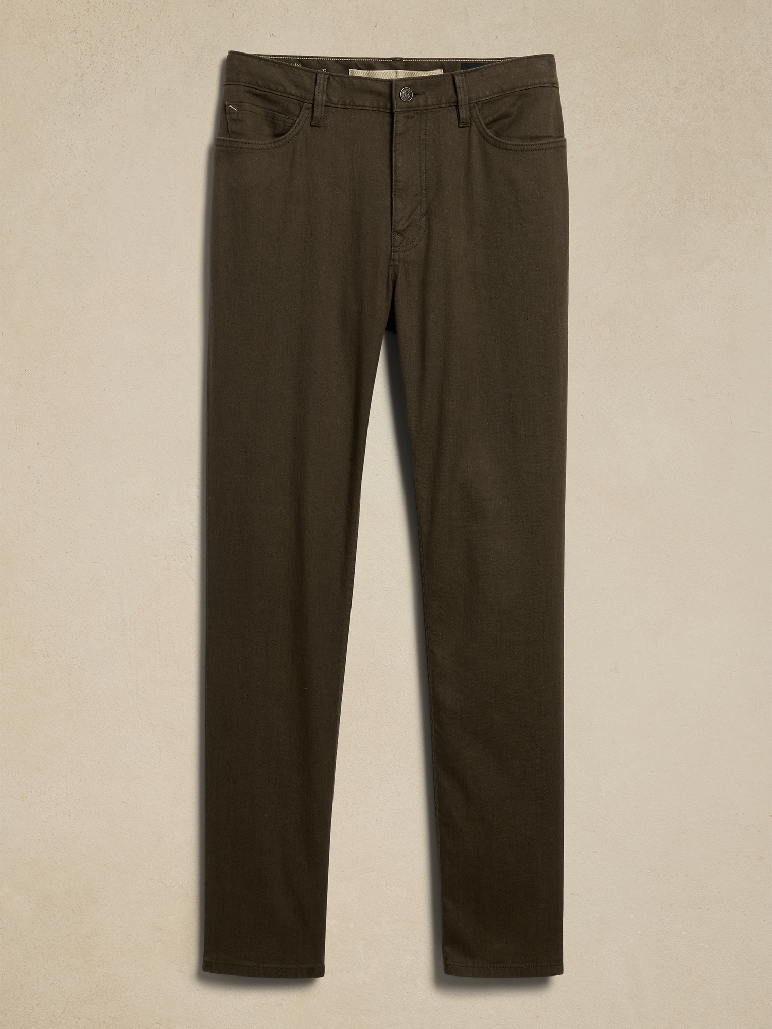 Slim Linen-Cotton Traveler Pant - Spiced Olive Green