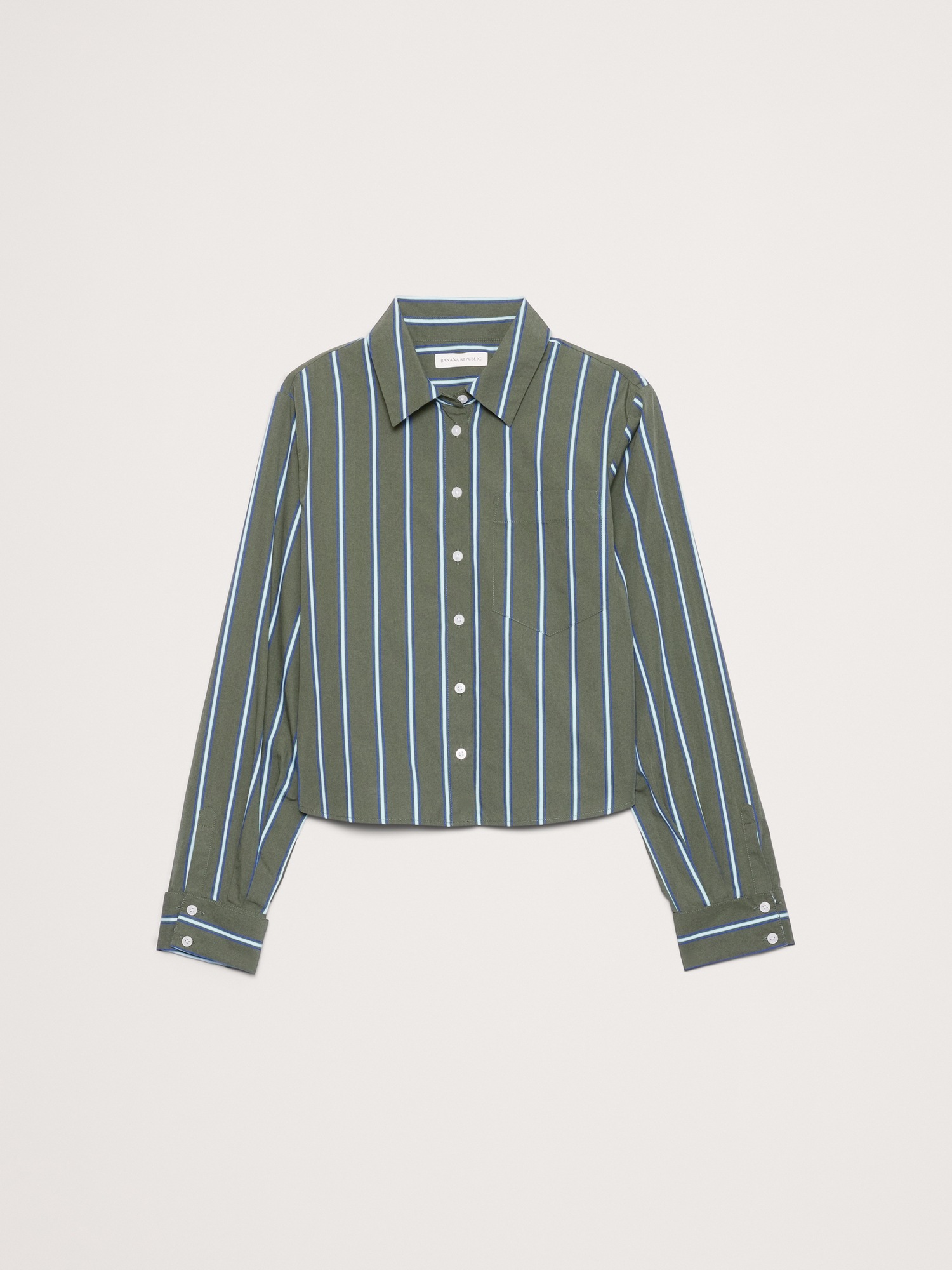 Image number 4 showing, Cotton Poplin Ruffle-Back Shirt