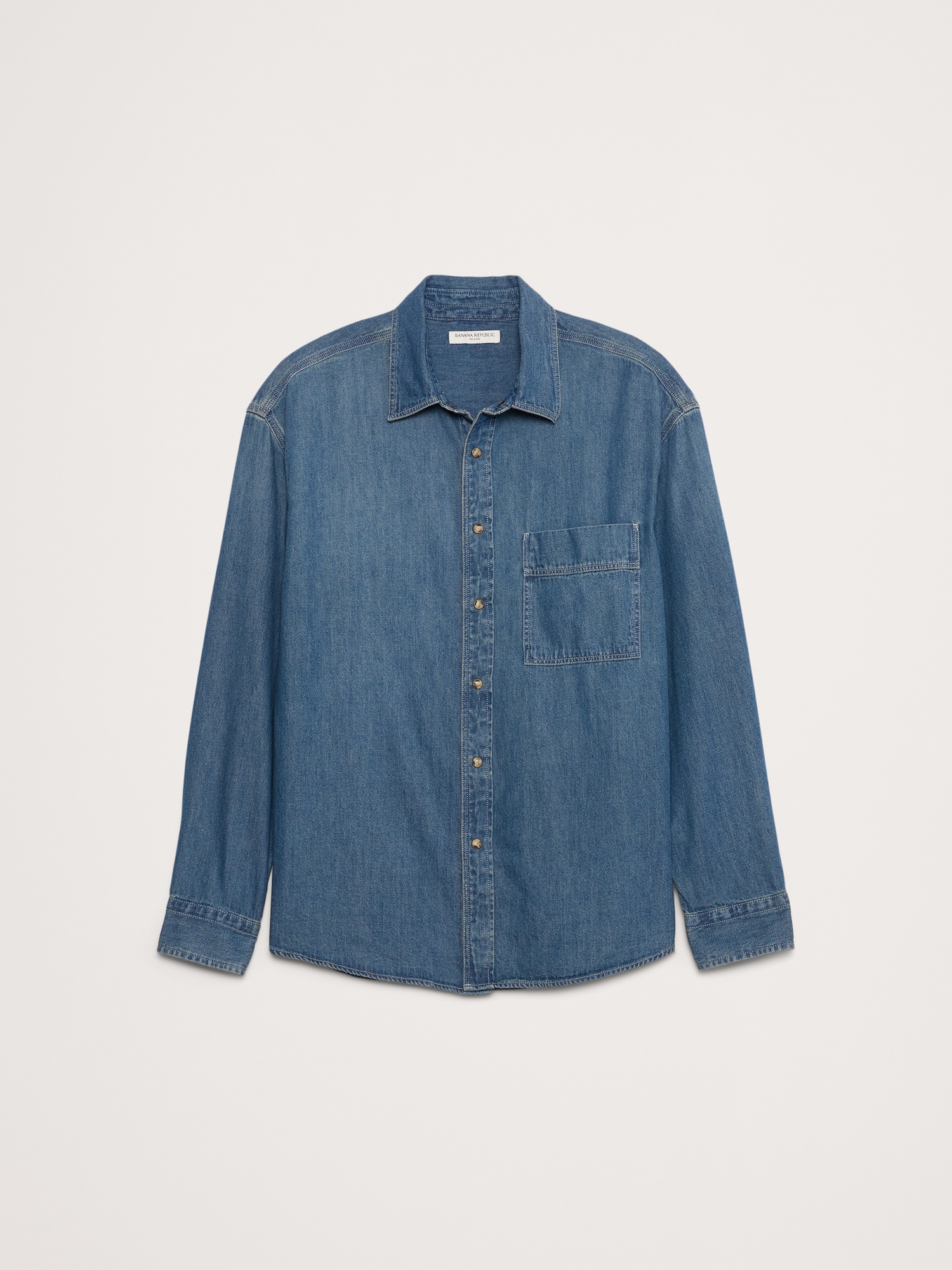 Image number 4 showing, Relaxed-Fit Washed Denim Shirt