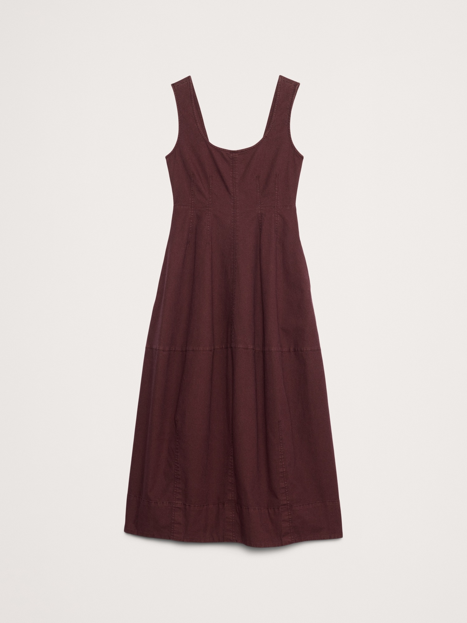 Женское платье Banana Republic Stretch-Cotton Barrel Midi, цвет: Коричневый — фото 4