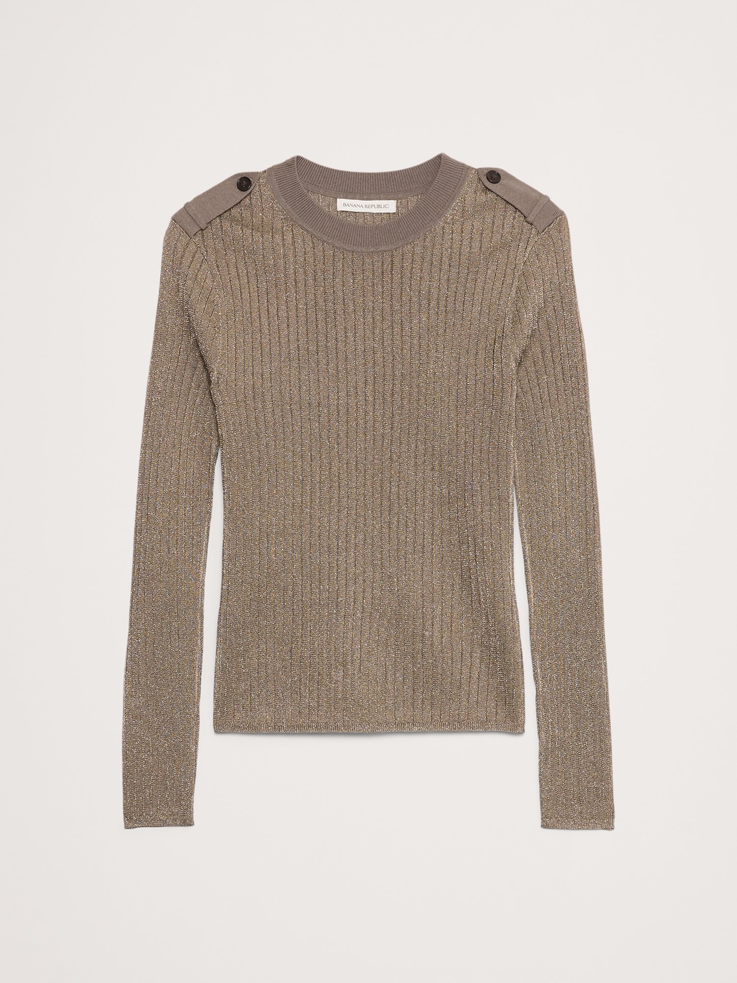 Image number 4 showing, Metallic Shoulder-Epaulet Sweater