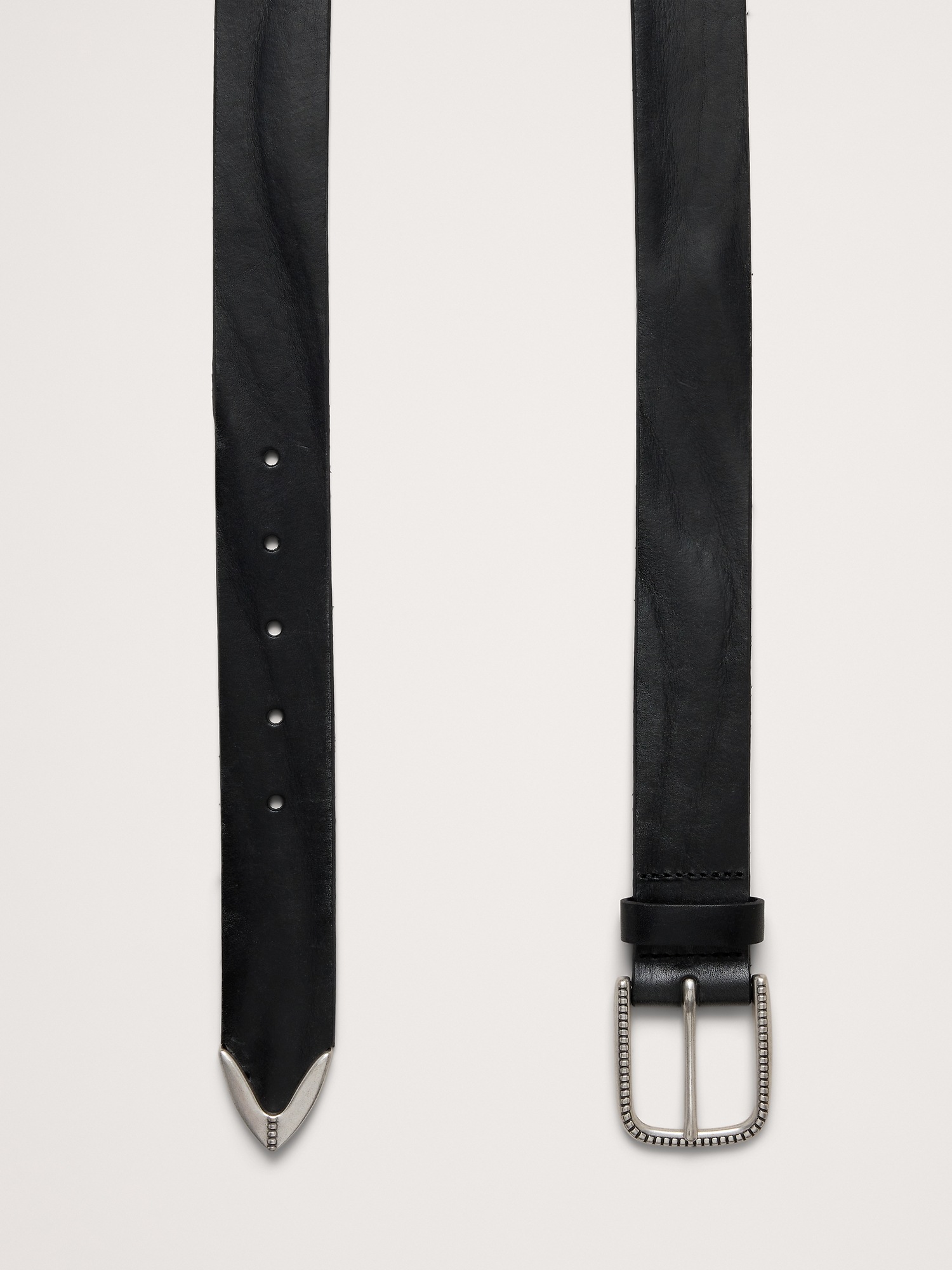 Мужской ремень Banana Republic Leather Western Belt, цвет: Чёрный — фото 3