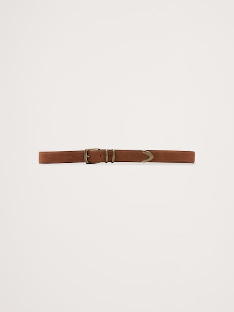Nubuck Leather Ranger Belt