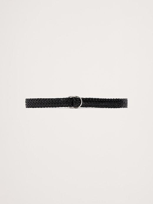 Slim Braided Leather Belt