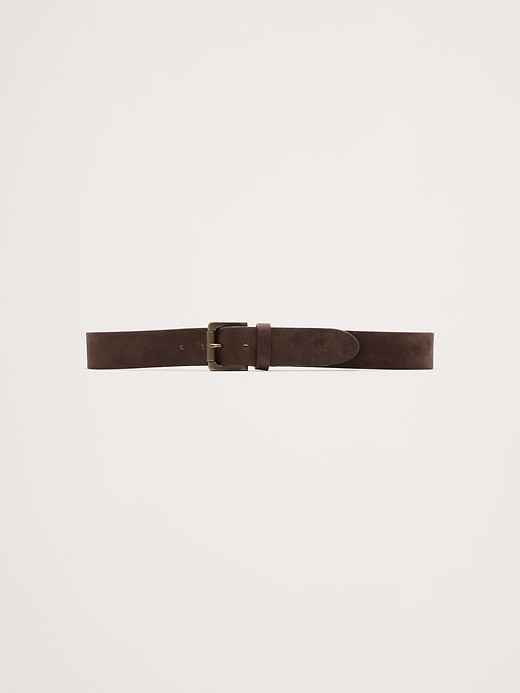 Burnished Nubuck Leather Belt
