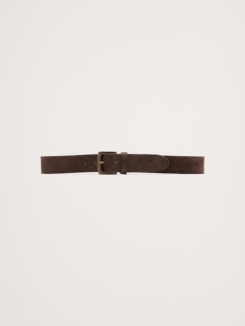 Burnished Nubuck Leather Belt