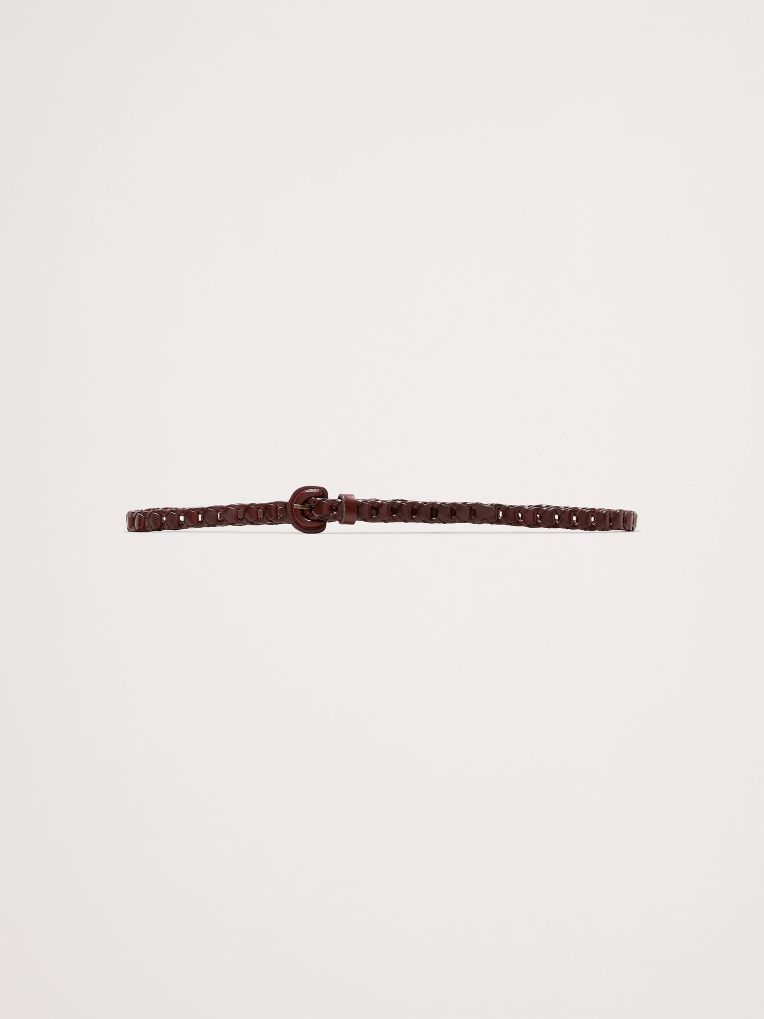 Skinny Woven Leather Belt
