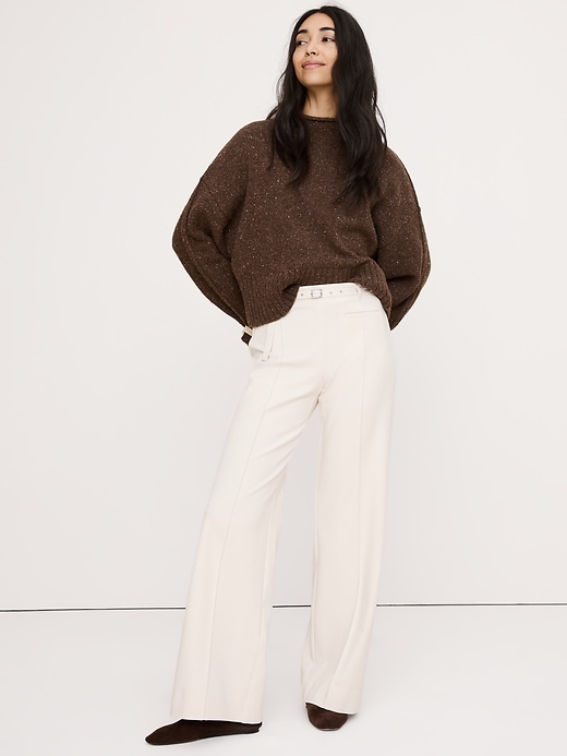 Mid-Rise Wide-Leg City Stretch Pant