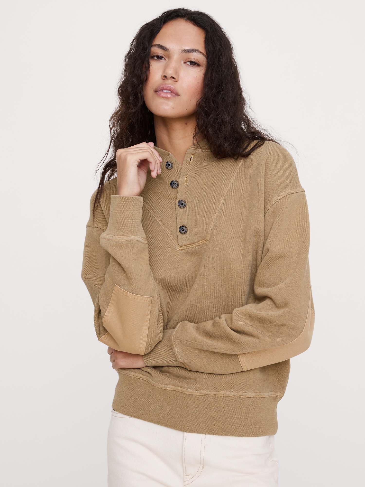 French Terry Henley Sweatshirt