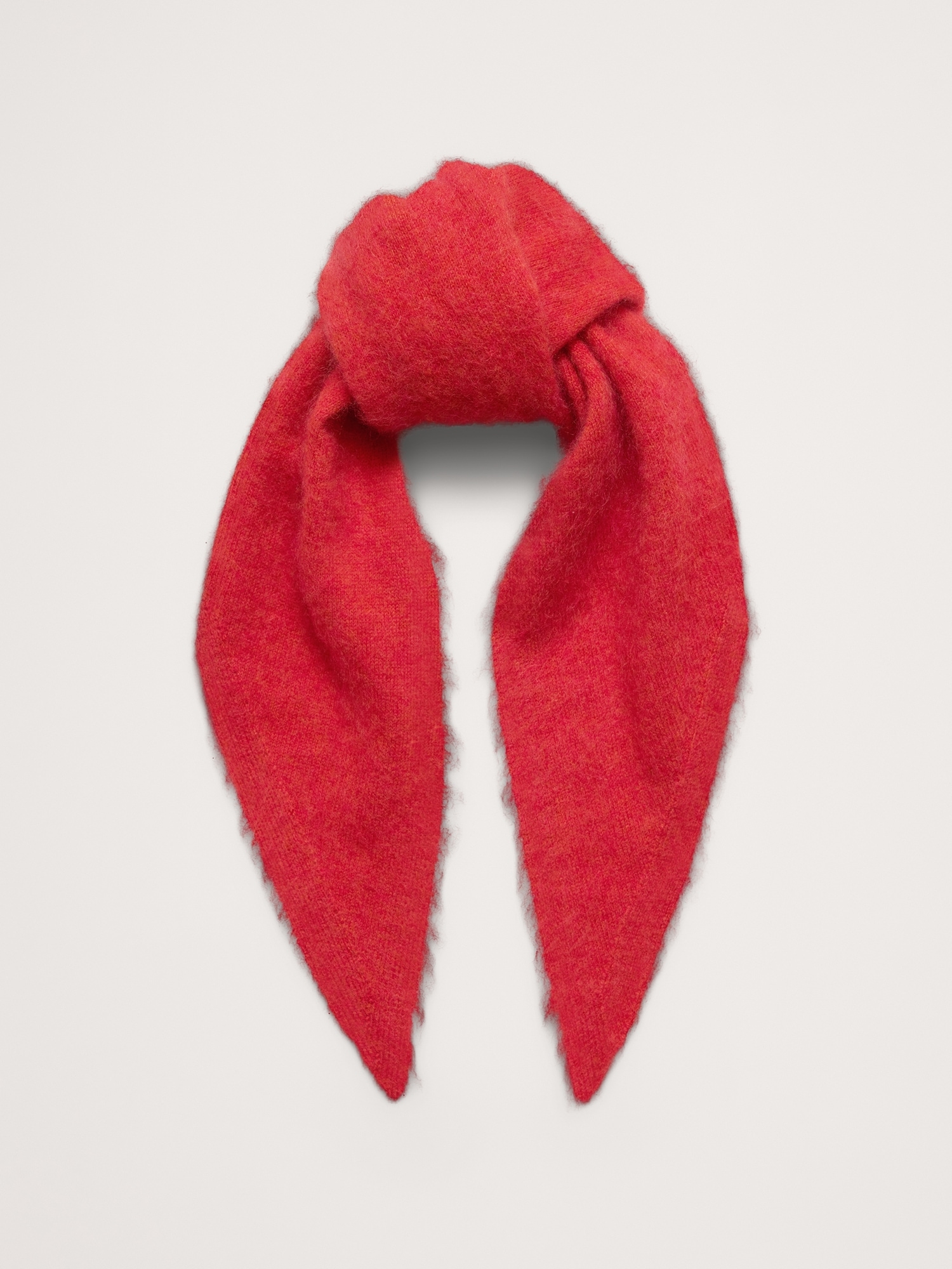 Brushed Wool-Cashmere Triangle Scarf