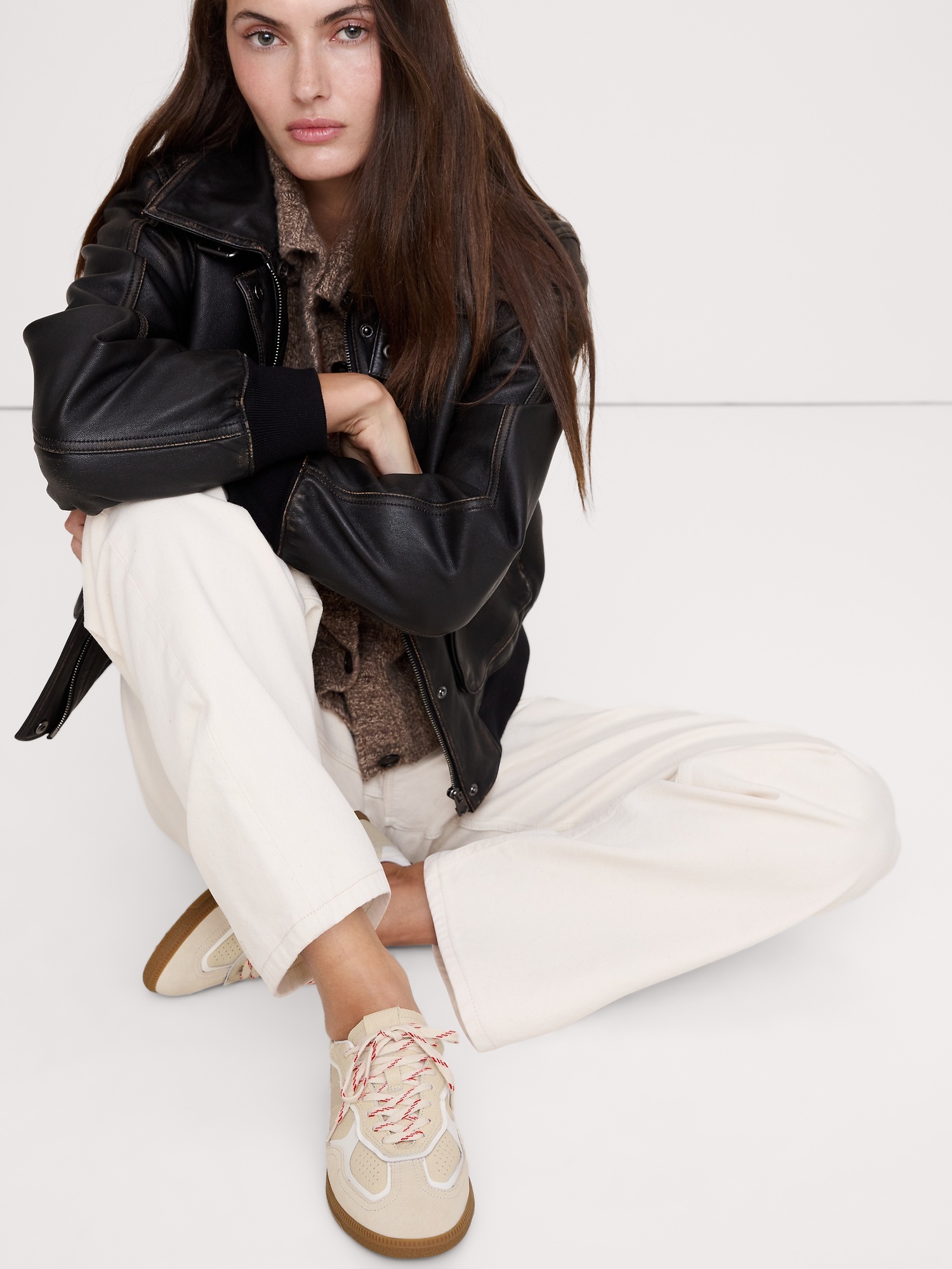 Женские кроссовки Banana Republic Tb.490 Rife Sneaker by Alohas, цвет: Кремовый белый — фото 2