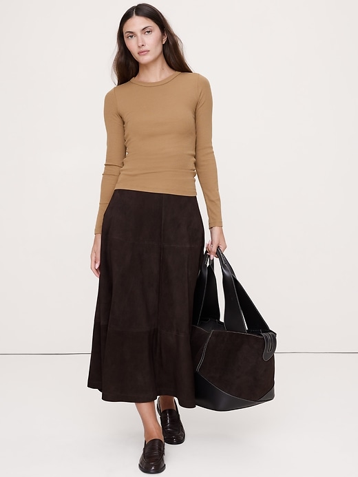 Ribbed Crew-Neck T-Shirt