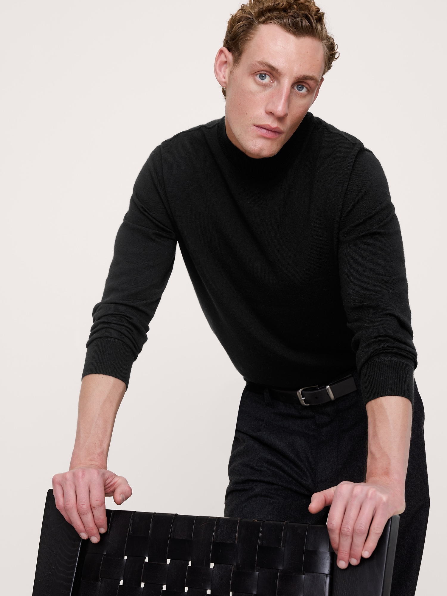 Image number 4 showing, Merino Mock-Neck Sweater
