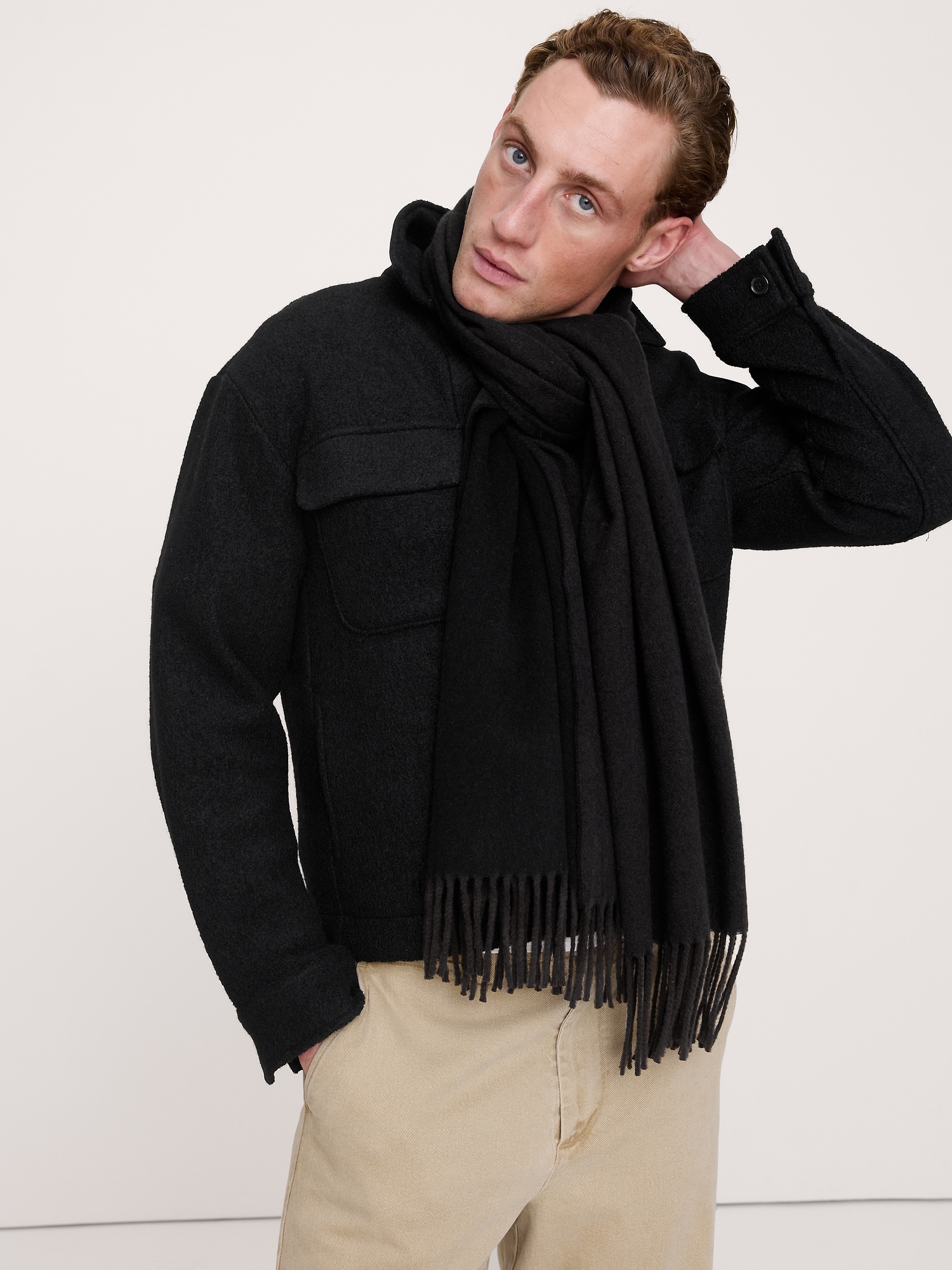 Image number 4 showing, Italian Wool-Cashmere Scarf