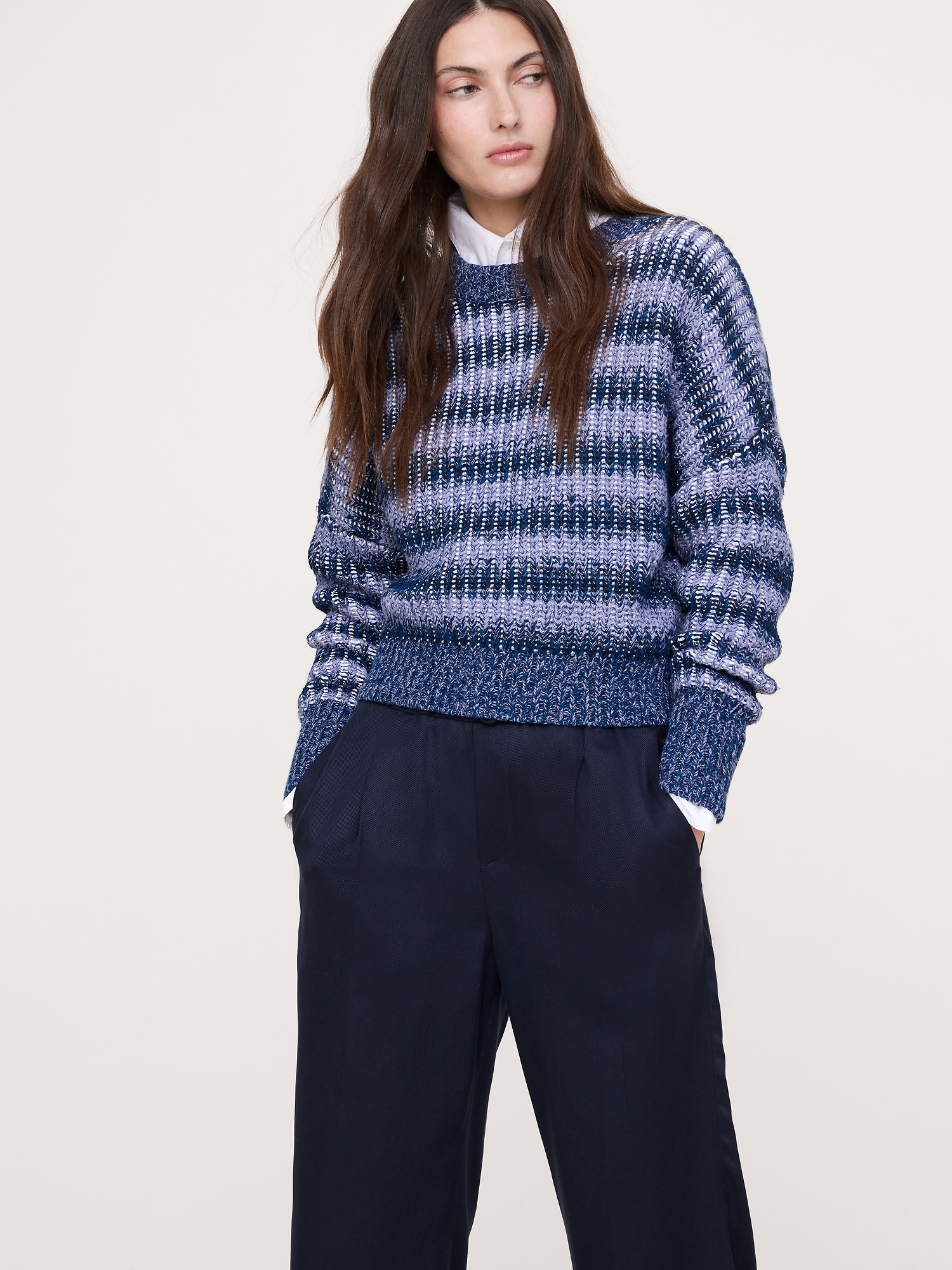 Image number 1 showing, Cotton Crew-Neck Sweater