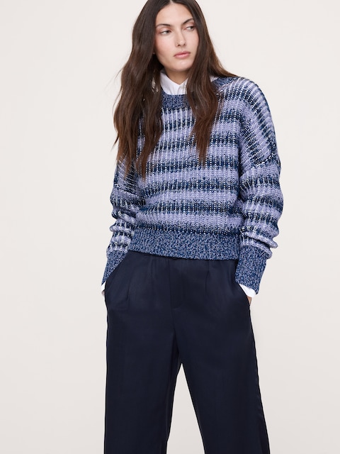 Chunky Cotton Crew-Neck Sweater