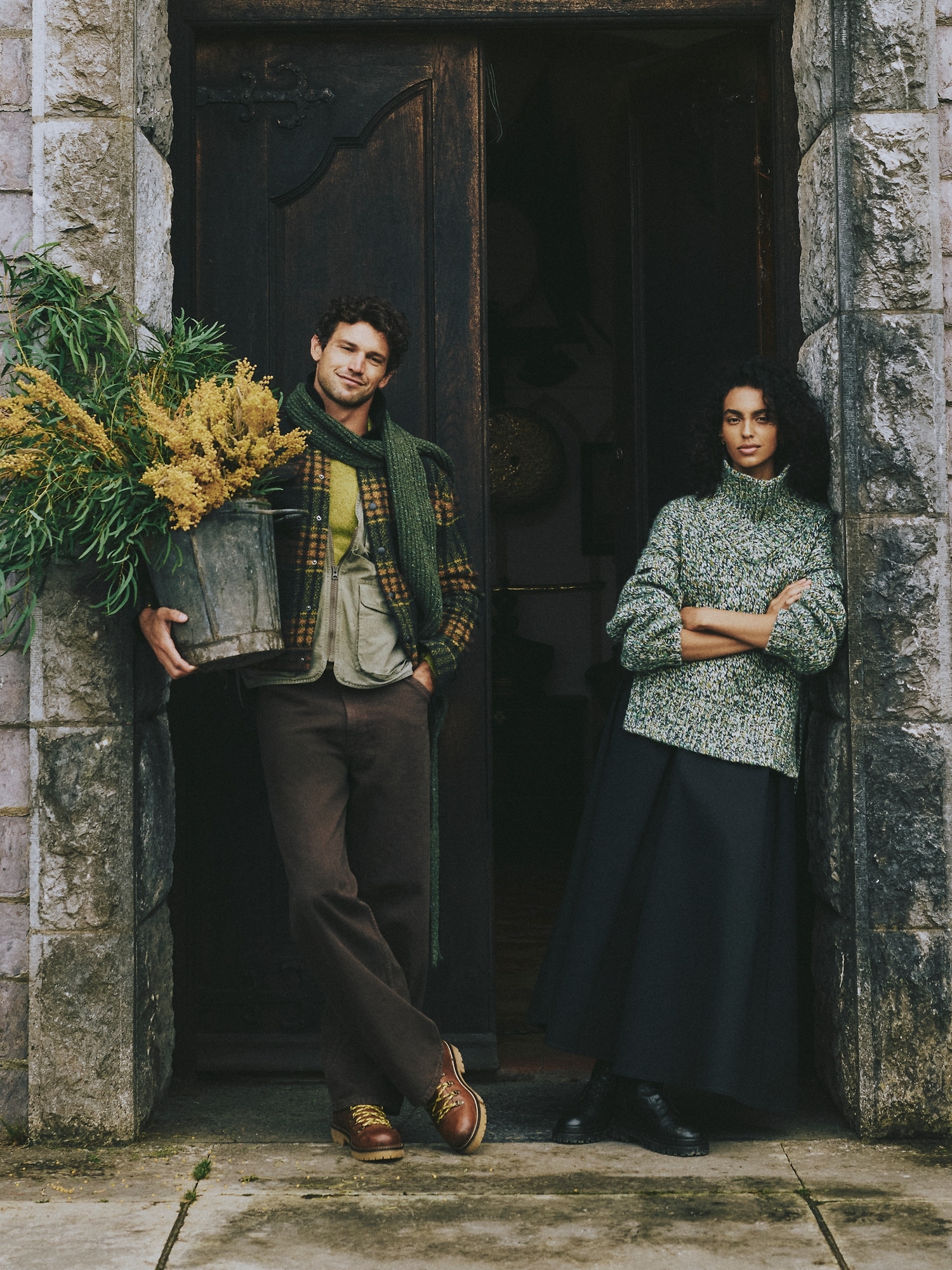 Image number 7 showing, Plaid Bouclé Trucker Jacket