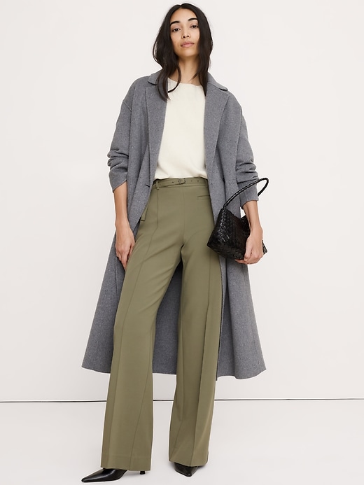 Mid-Rise Wide-Leg City Stretch Pant