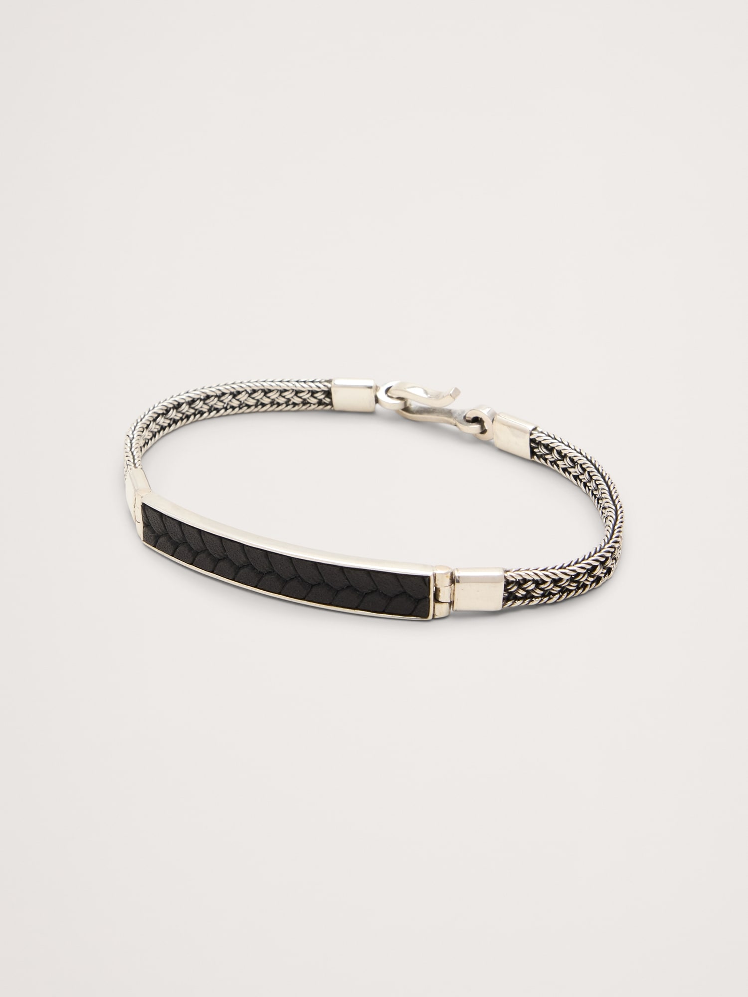 Artisan Embossed Leather Id Bracelet by Caputo & Co