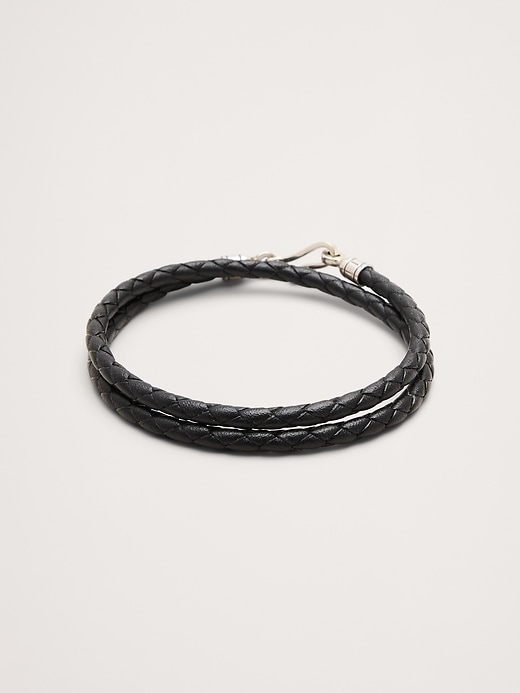 Euro Braided Leather Double Wrap by Caputo & Co
