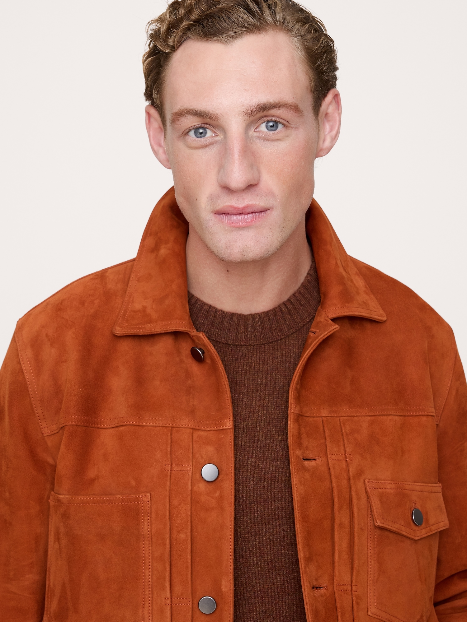 Image number 8 showing, Suede Trucker Jacket