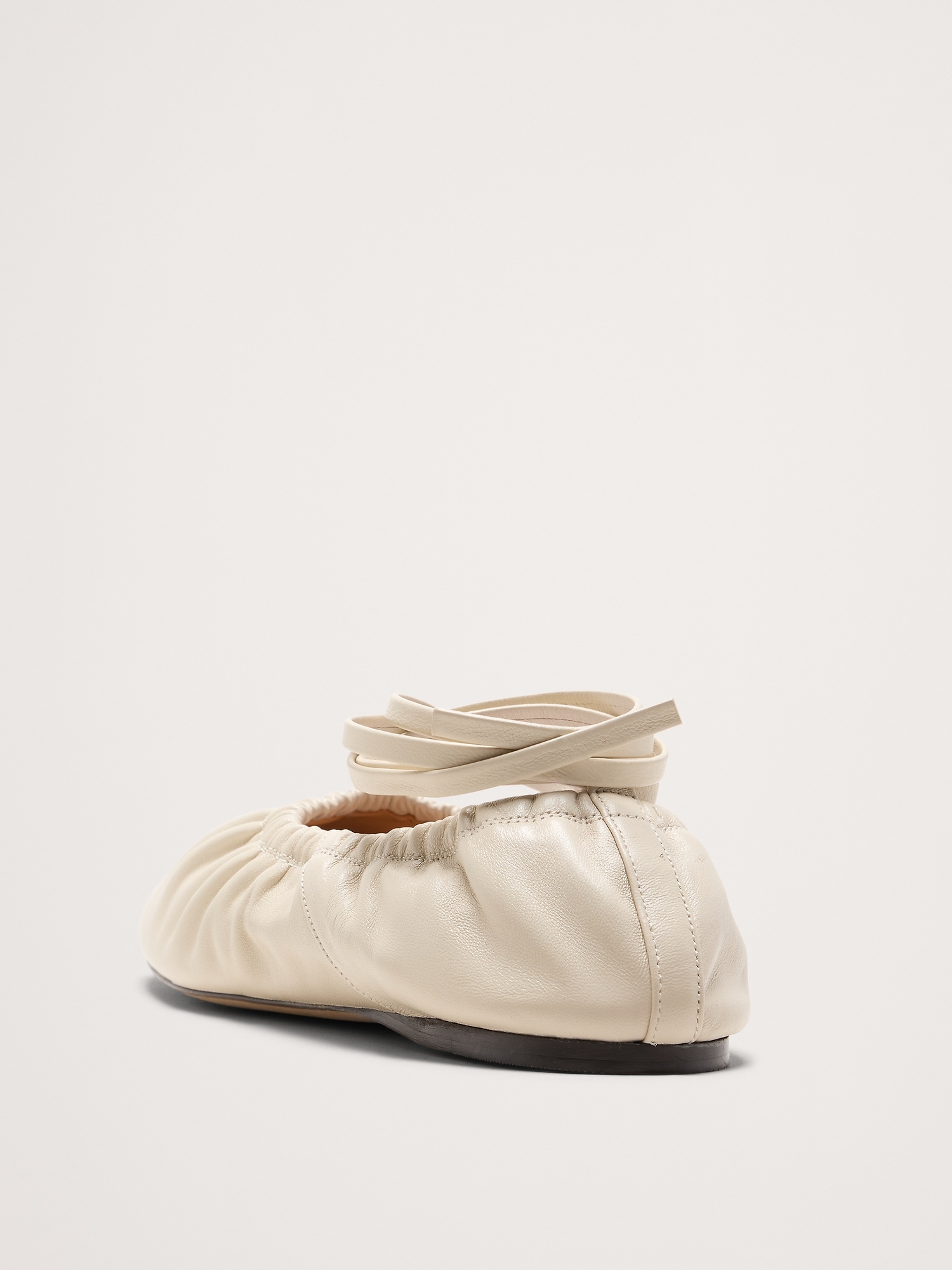 Image number 4 showing, Ruched Leather Ballet Flat