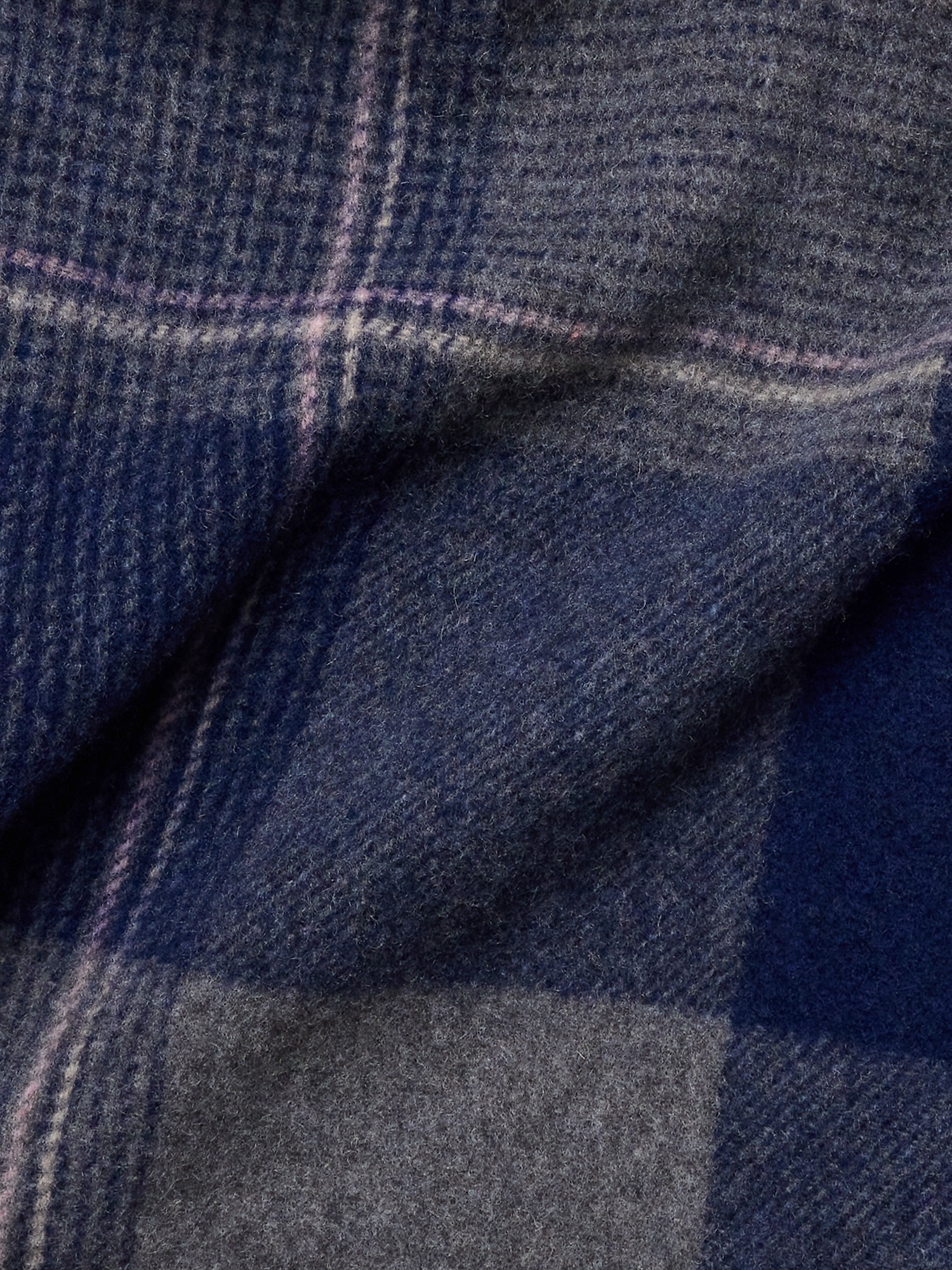 Мужской шарф Banana Republic Plaid Wool-Blend, цвет: Тёмно-синий клетчатый — фото 3