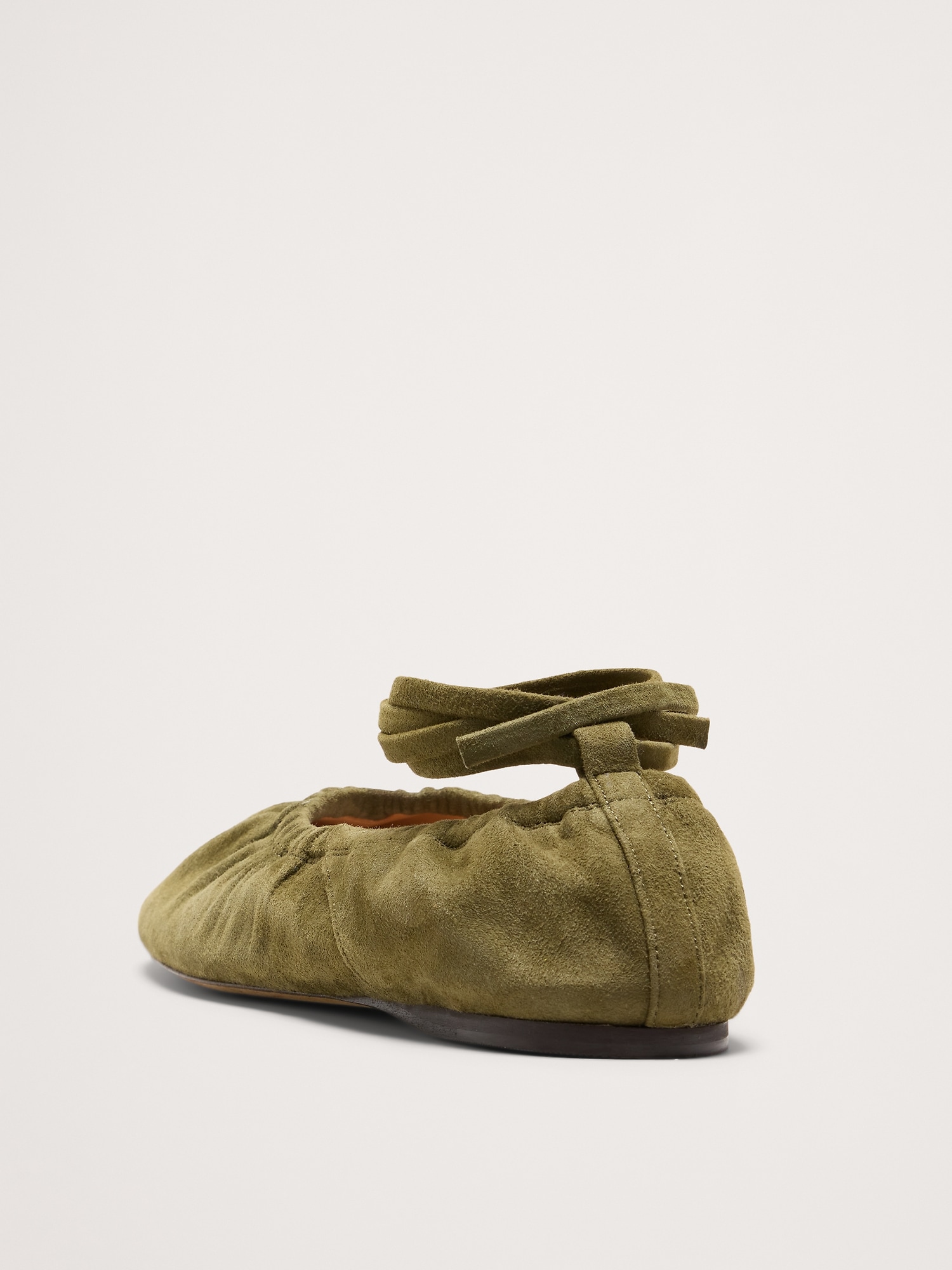 Image number 4 showing, Ruched Suede Ballet Flat