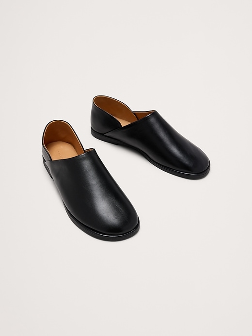 Italian Leather Slip-On Flats | Banana Republic