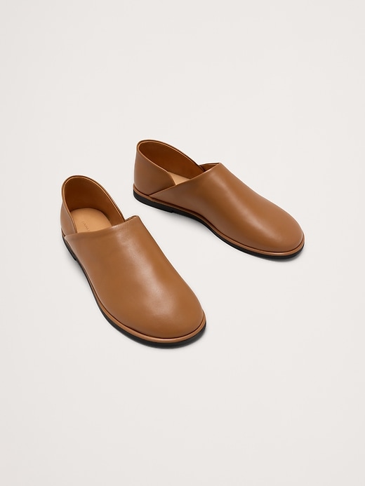 Italian Leather Slip-On Flats | Banana Republic