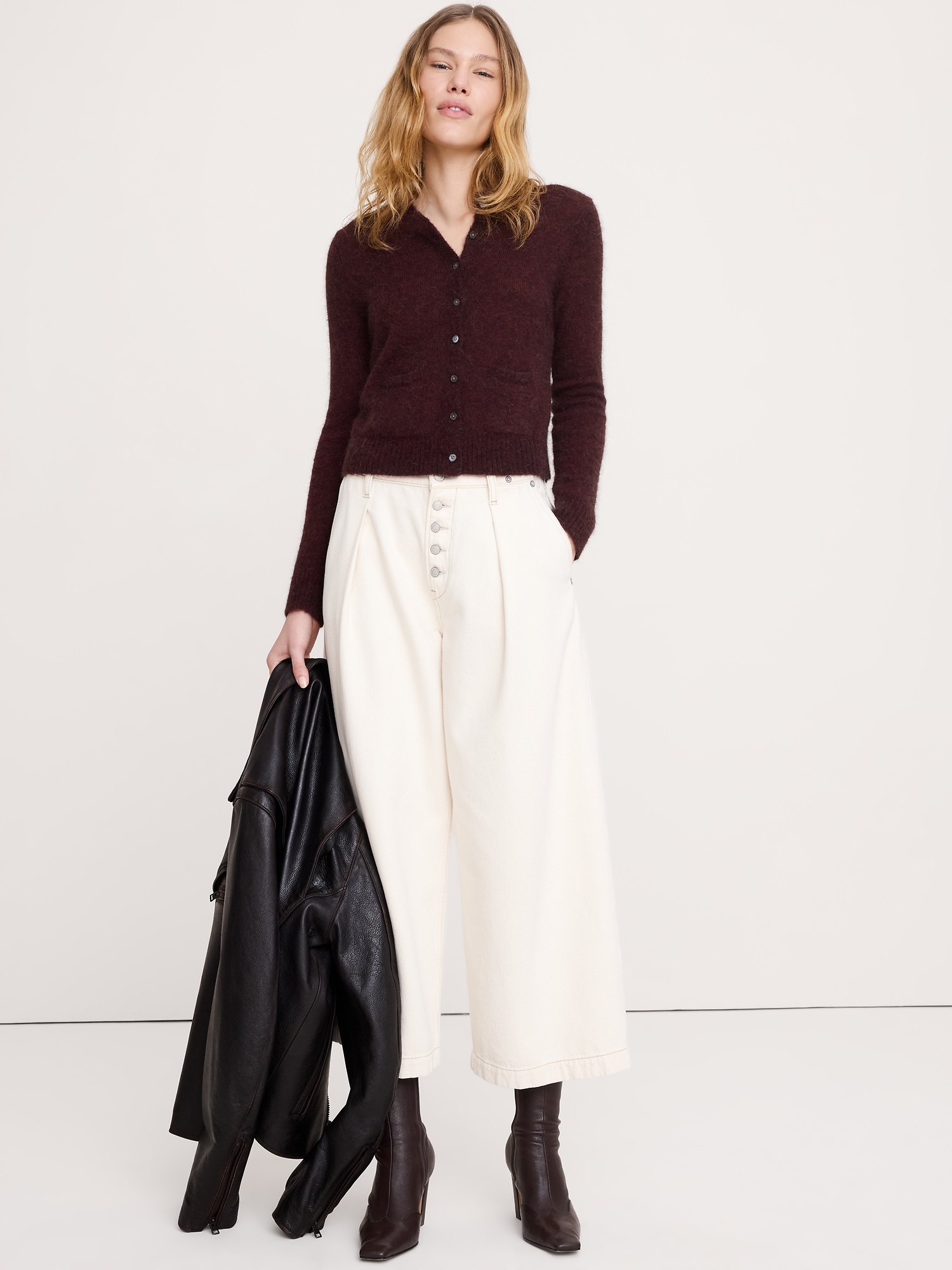 Image number 4 showing, Italian Alpaca-Blend Cardigan