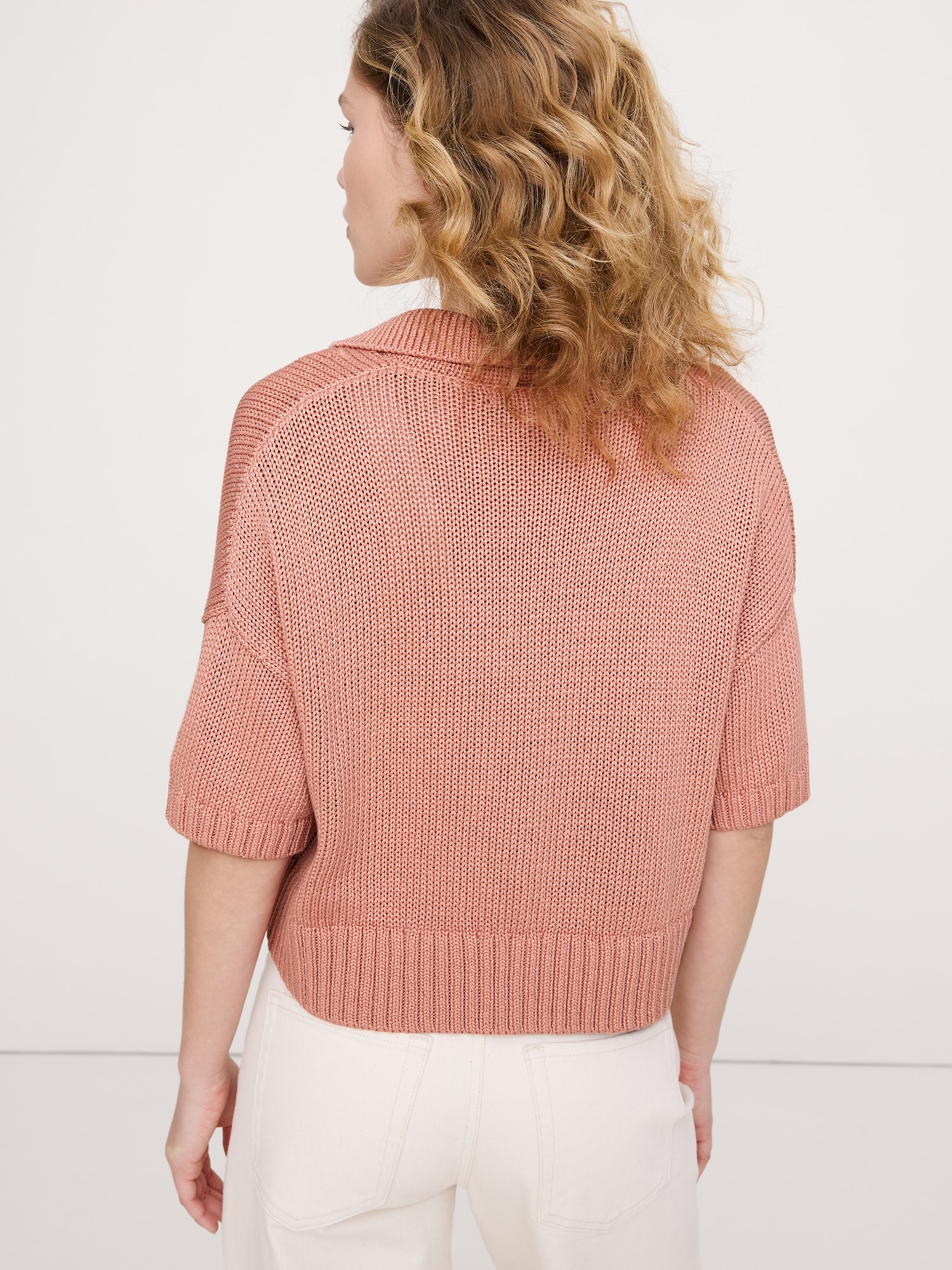 Image number 2 showing, Cotton Tie-Front Polo Cardigan