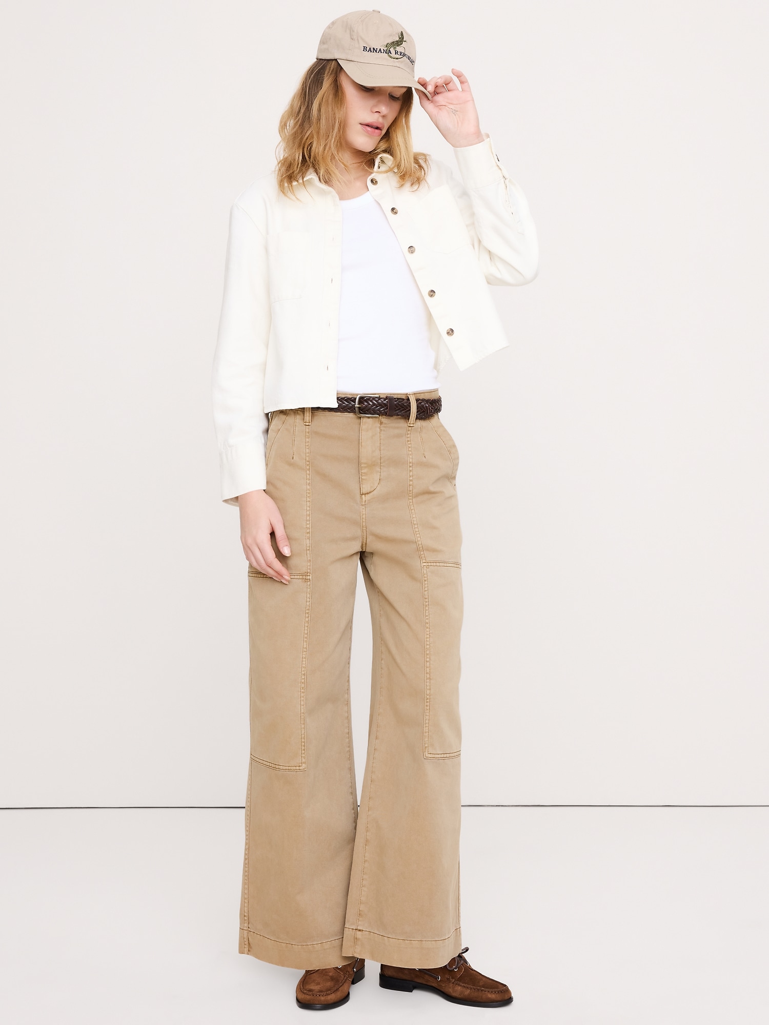 Image number 3 showing, Denim Cropped Utility Shirt