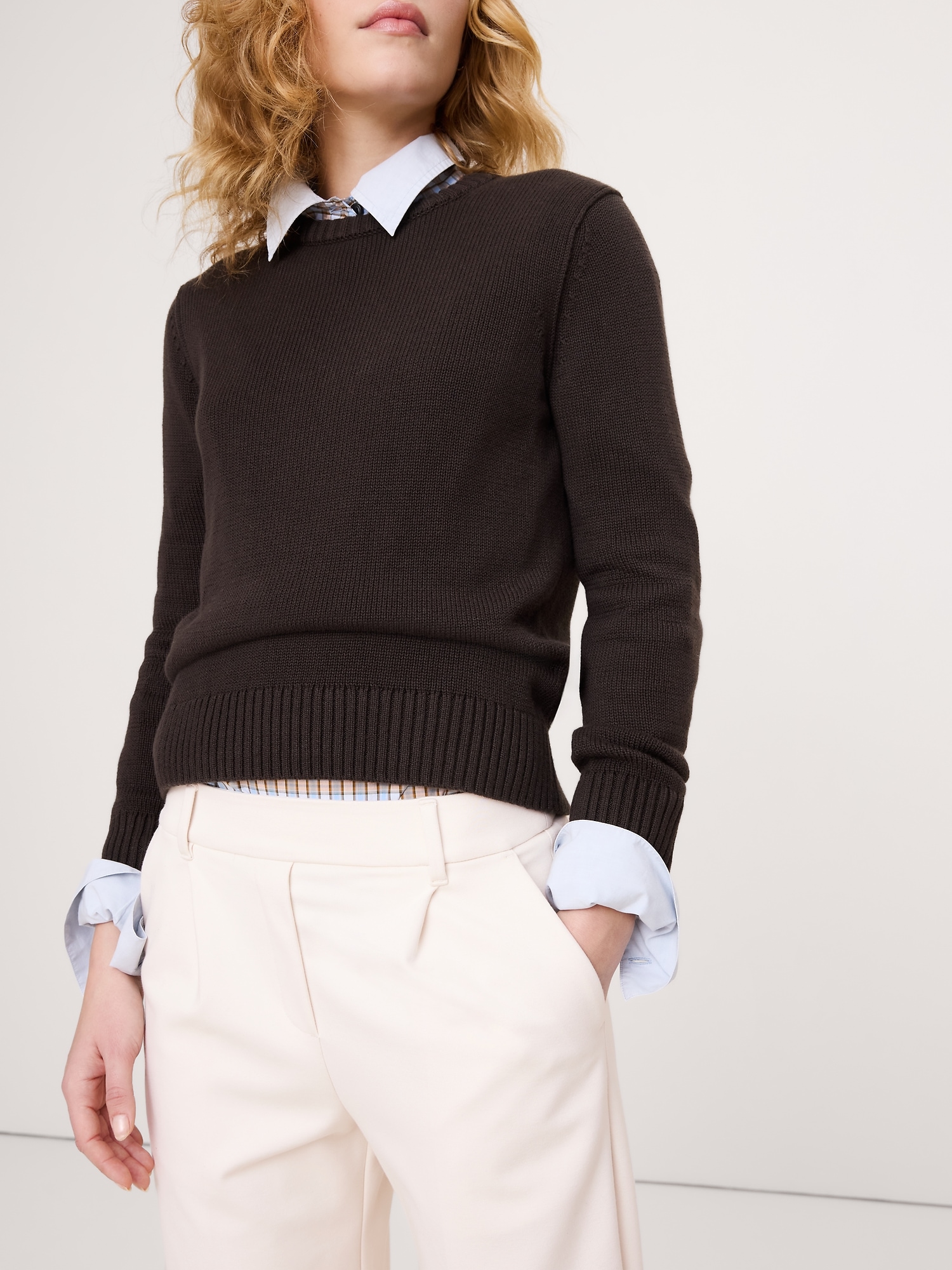 Image number 3 showing, High-Rise Wide-Leg Drapey Ponte Pull-On Pant