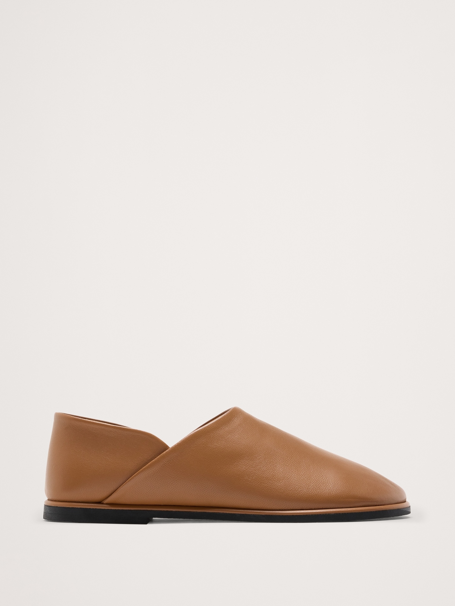 Italian Leather Slip-On Flats