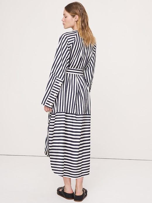 Cotton Poplin Big-Button Shirt Dress | Banana Republic