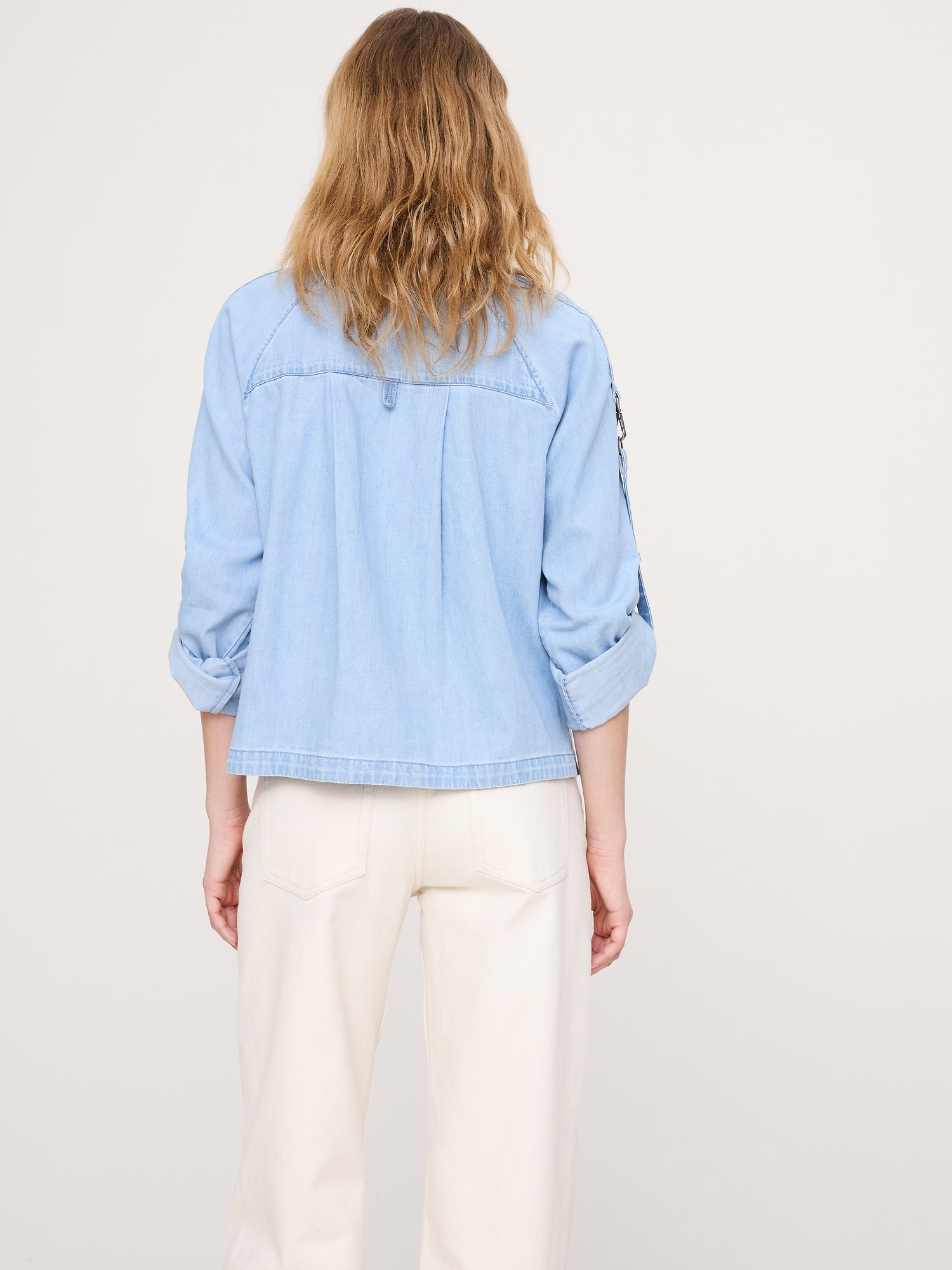 Image number 2 showing, Chambray Zip Popover Top