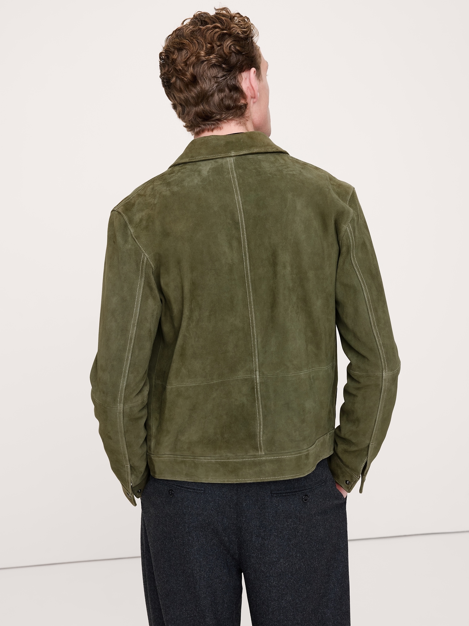 Image number 8 showing, Suede Trucker Jacket