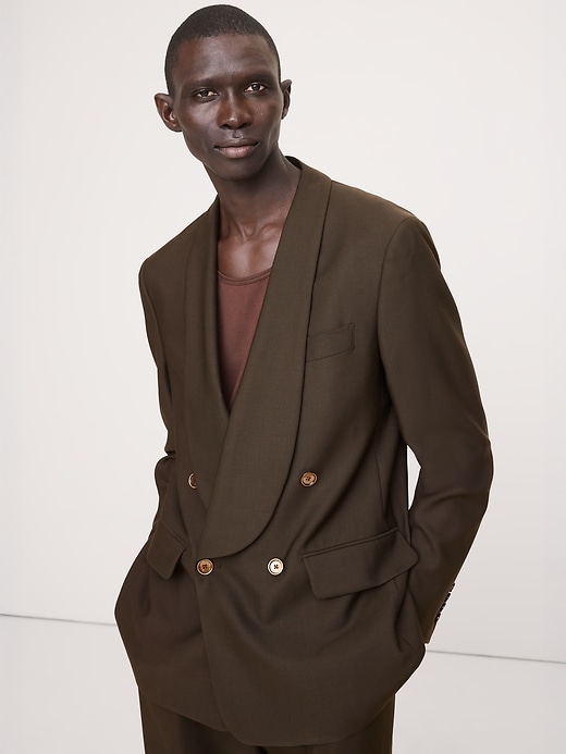 Relaxed Italian Barathea Tuxedo Jacket