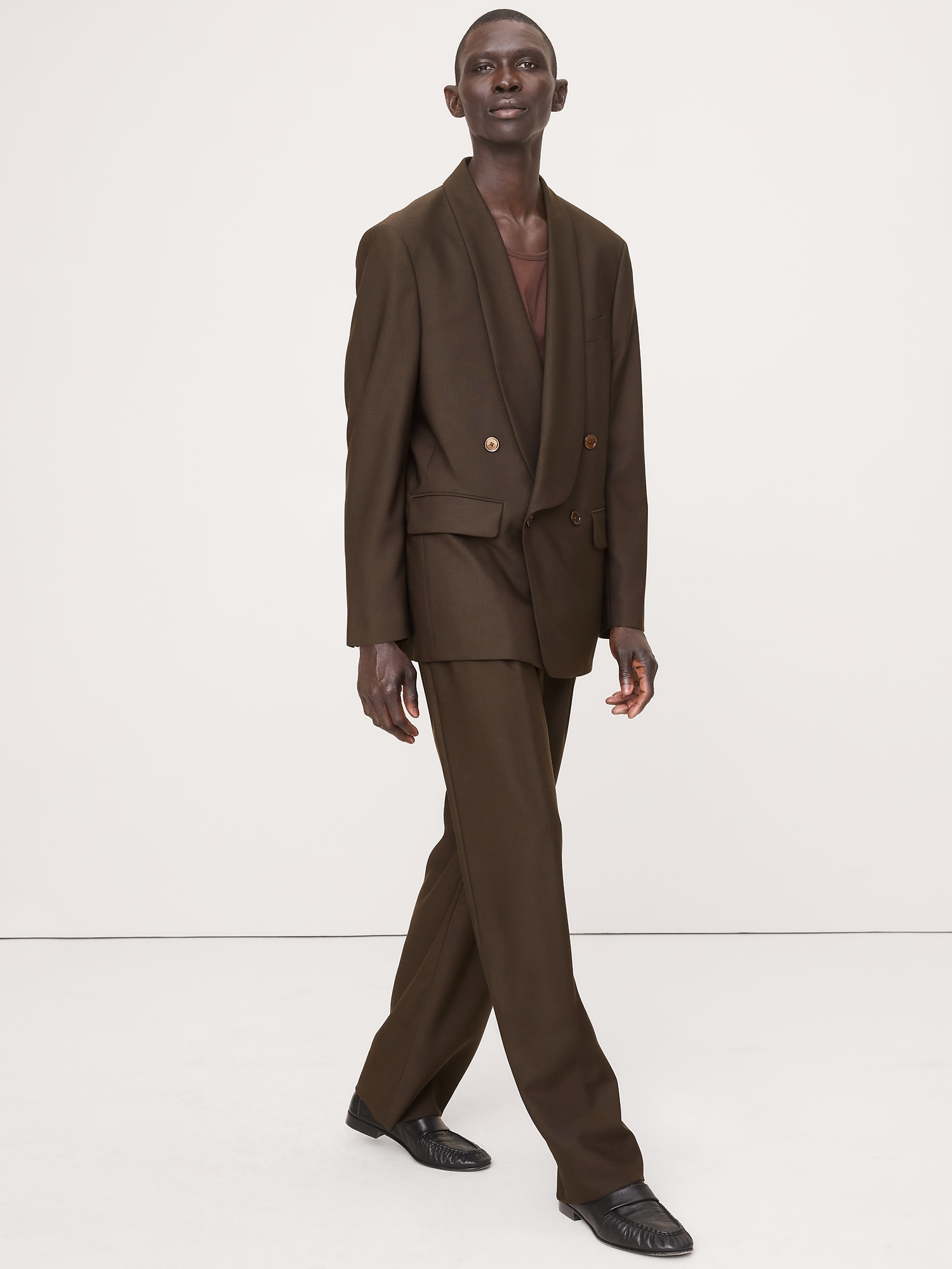 Image number 5 showing, Relaxed Italian Barathea Pleated Tuxedo Pant
