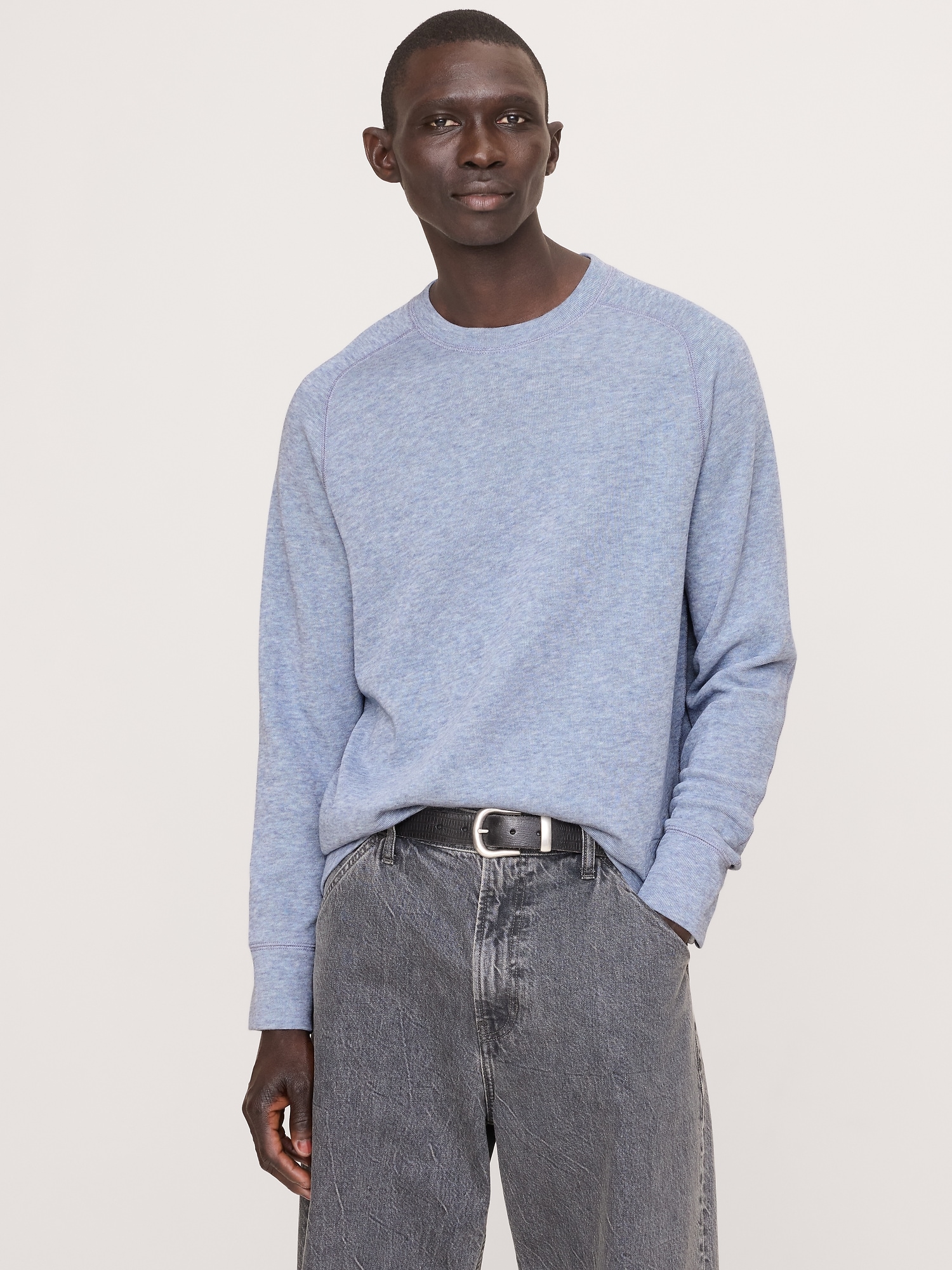 Slub Double-Knit Crew-Neck T-Shirt