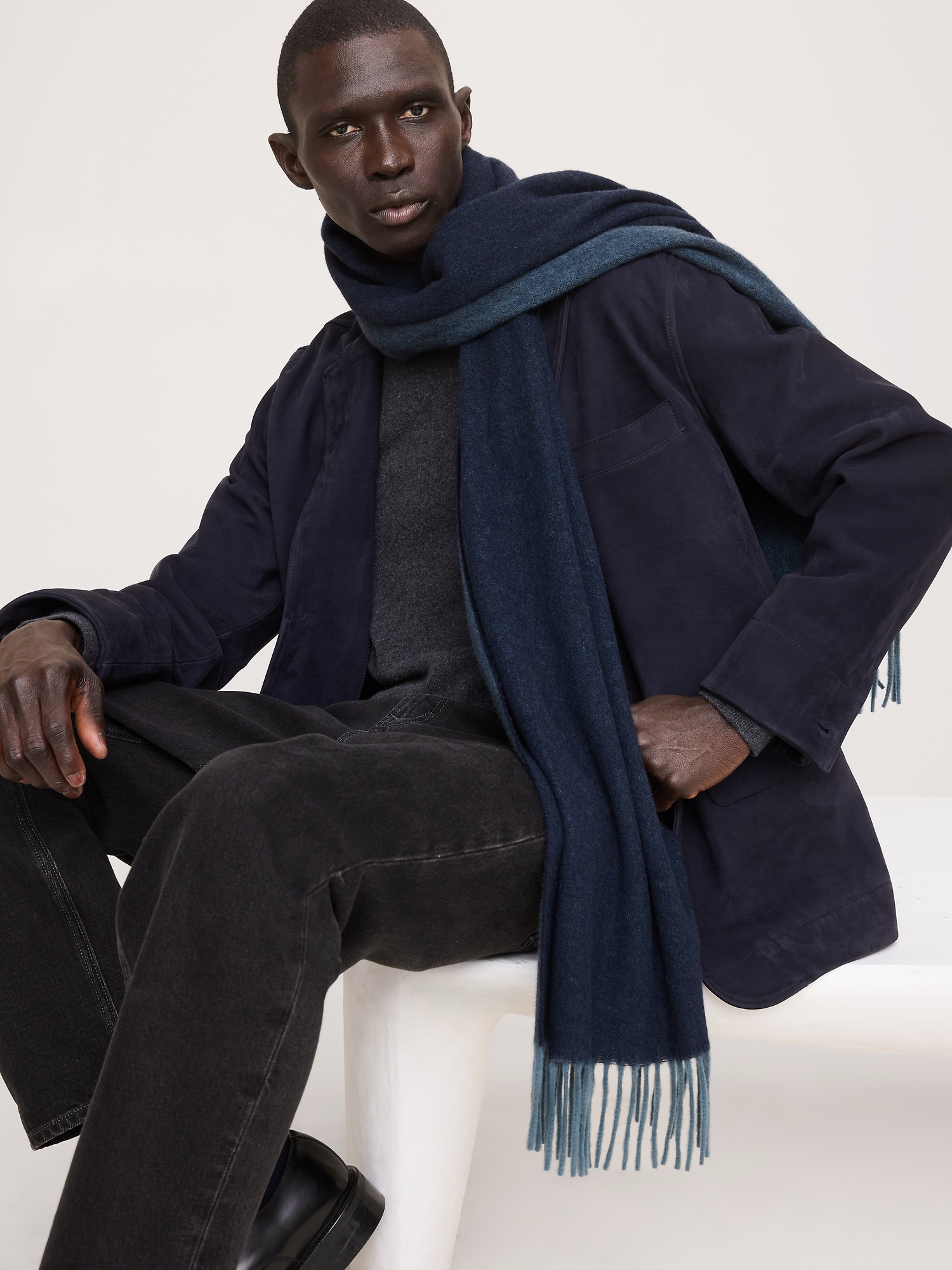 Image number 3 showing, Italian Wool-Cashmere Scarf