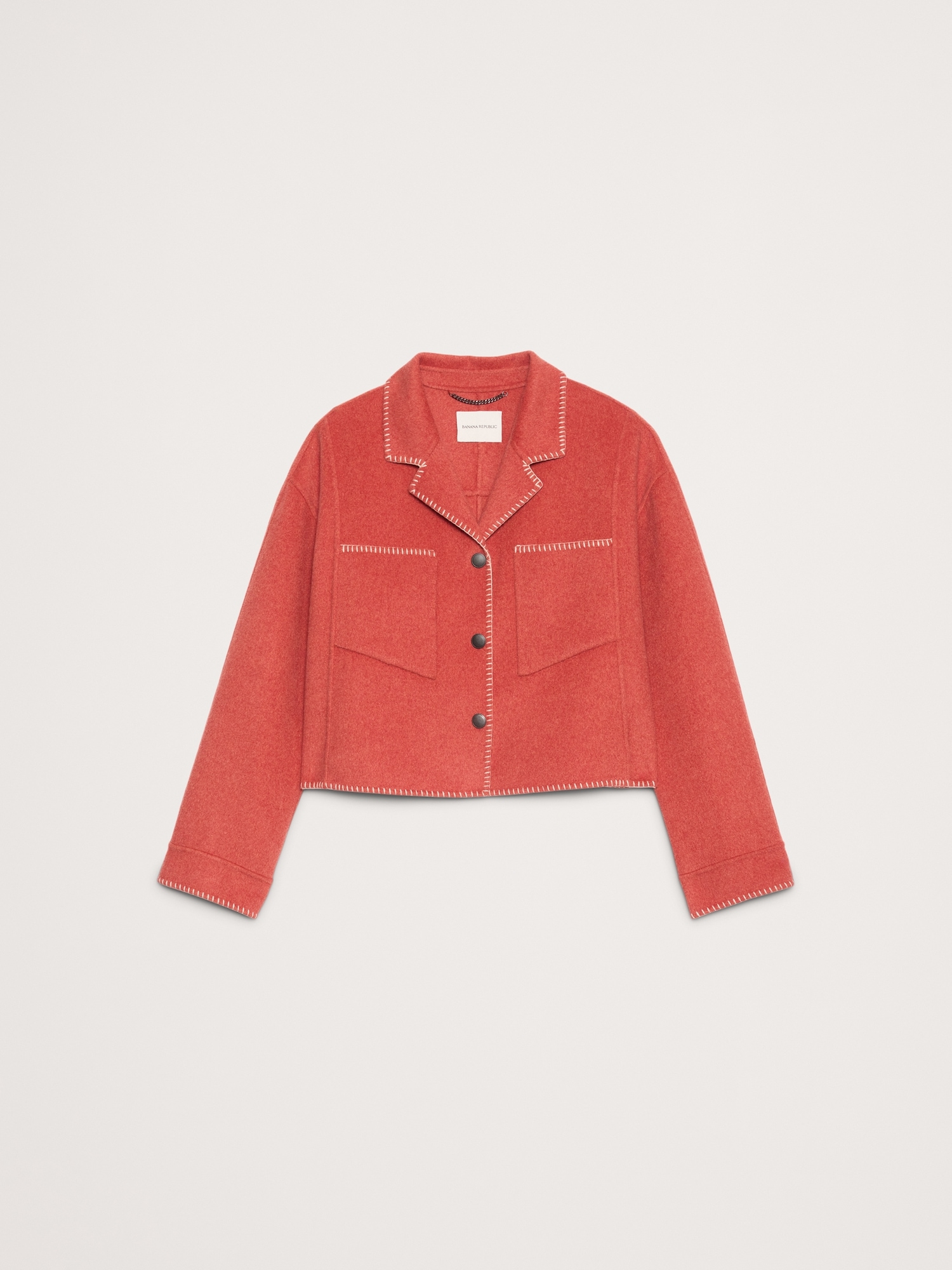 Image number 4 showing, Double-Faced Short Jacket with Blanket Stitch