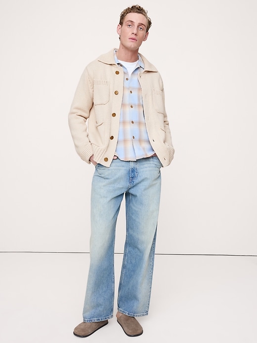 Italian Cotton-Blend Sweater Jacket