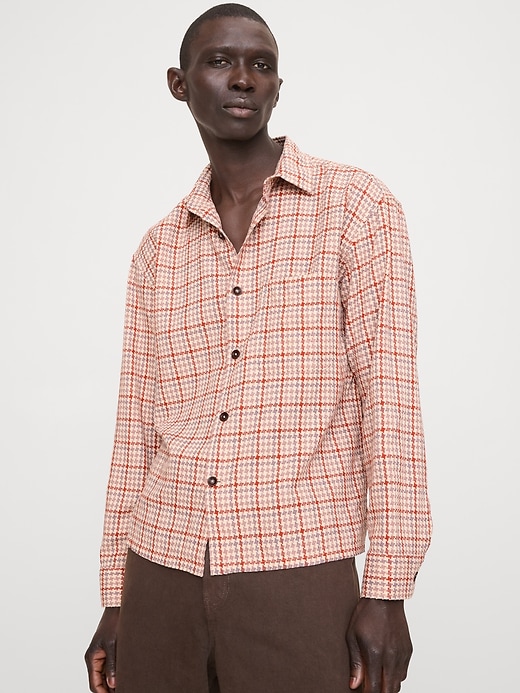 Relaxed-Fit Houndstooth Shirt